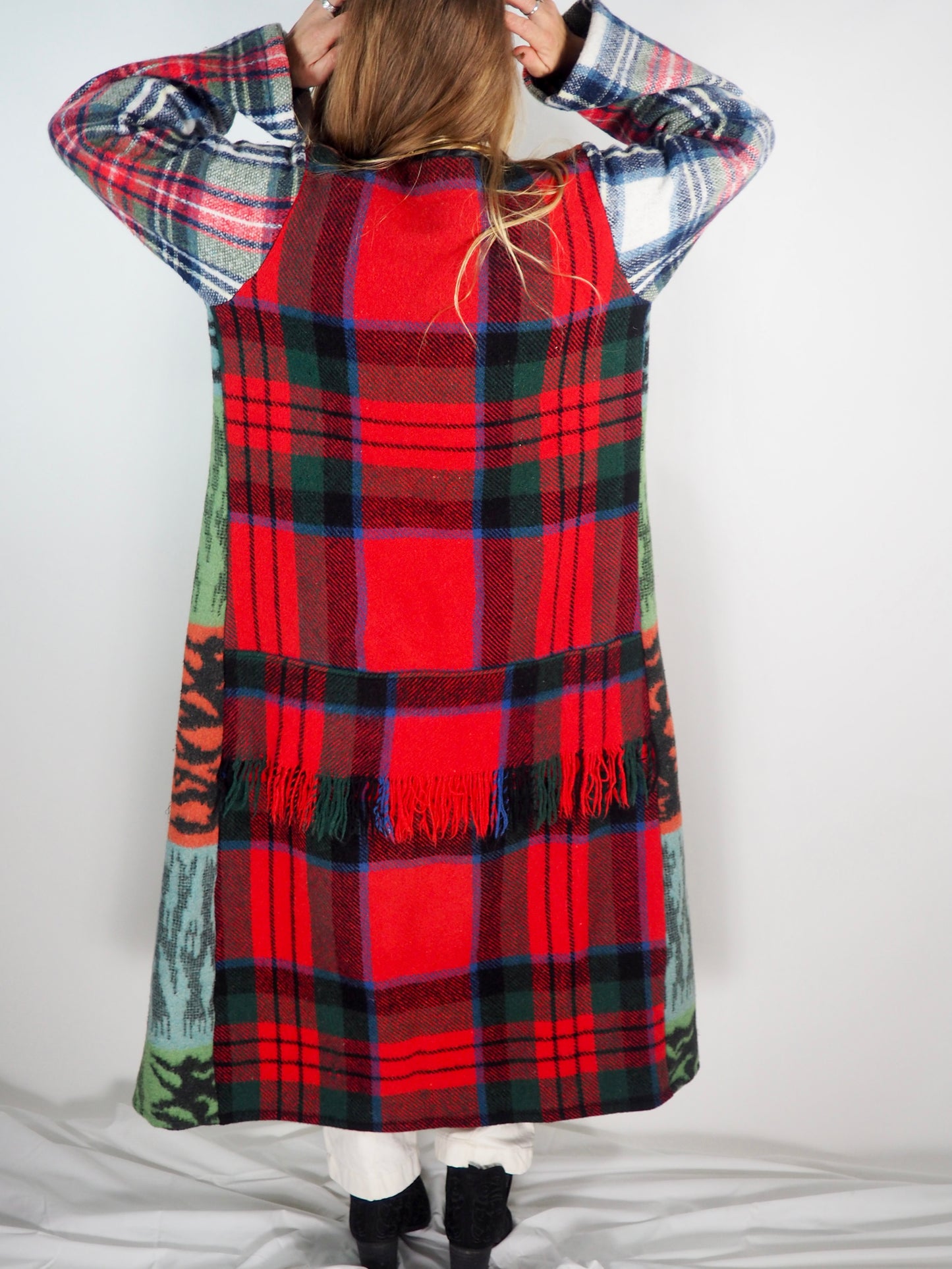 Vintage 1970s Upcycled Wool Blanket Coat by Vagabond Ibiza