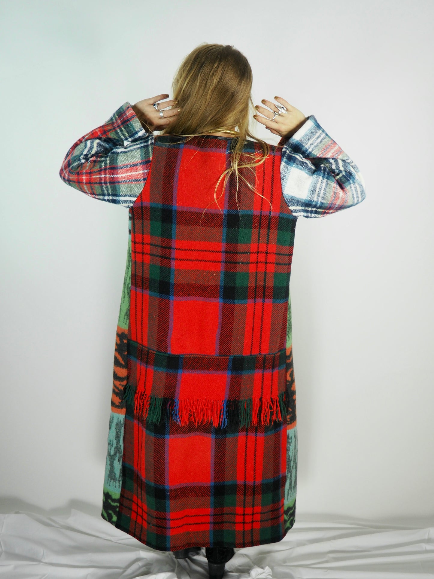 Vintage 1970s Upcycled Wool Blanket Coat by Vagabond Ibiza