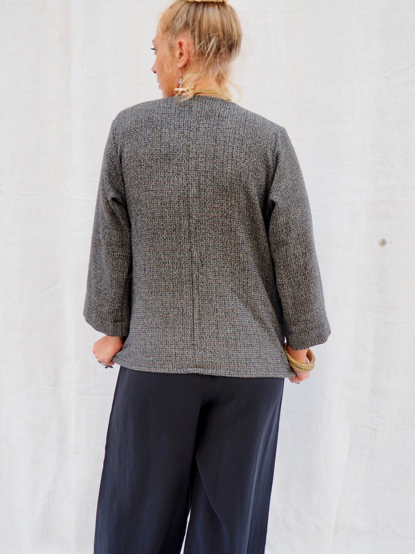 Up-cycled Wool & Silk Jacket – Handmade by Vagabond Ibiza