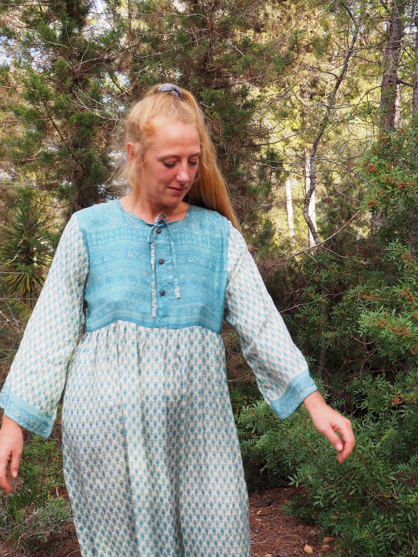 Vintage Indian sari dress up-cycled by Vagabond Ibiza