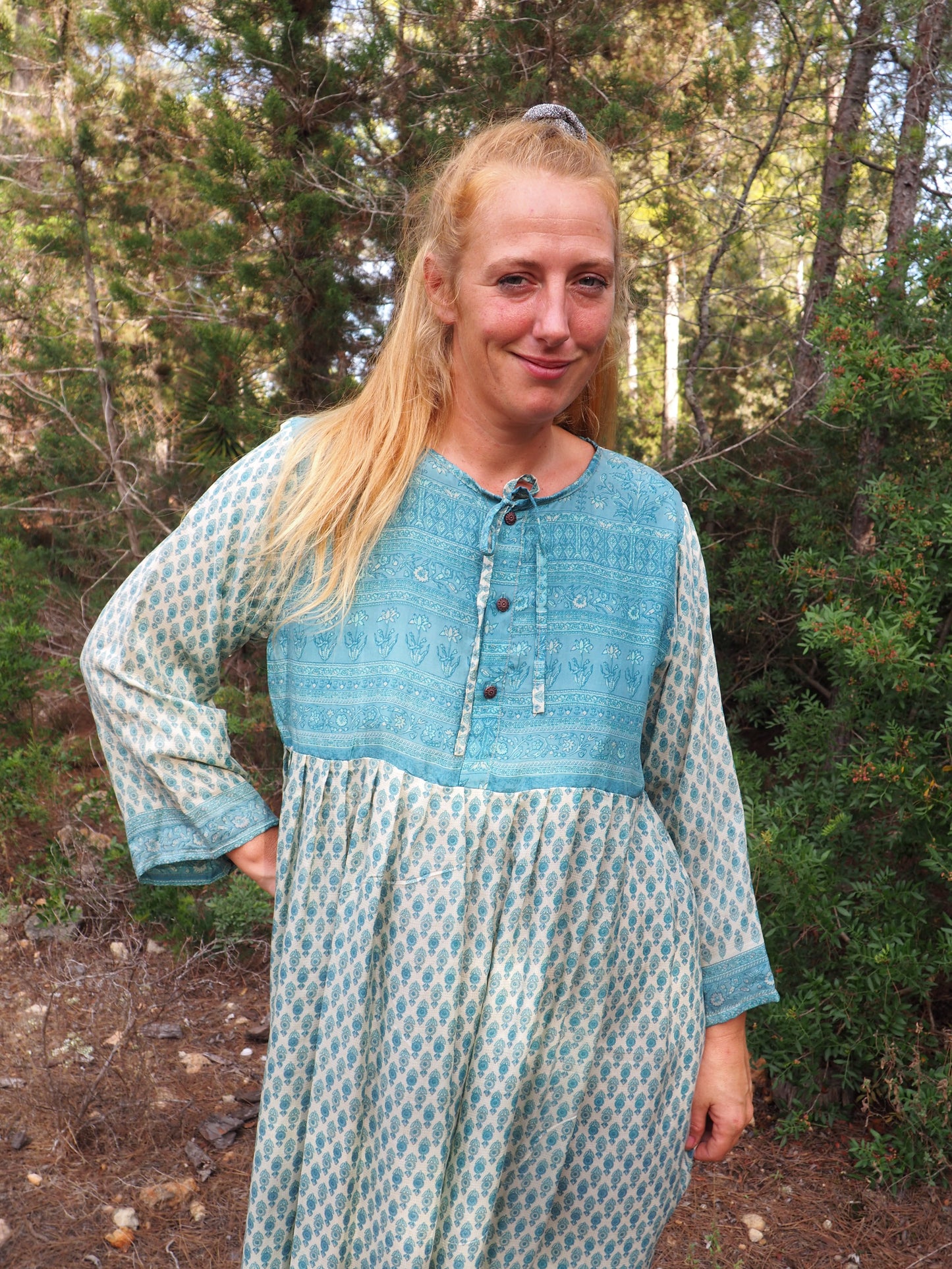Vintage Indian sari dress up-cycled by Vagabond Ibiza