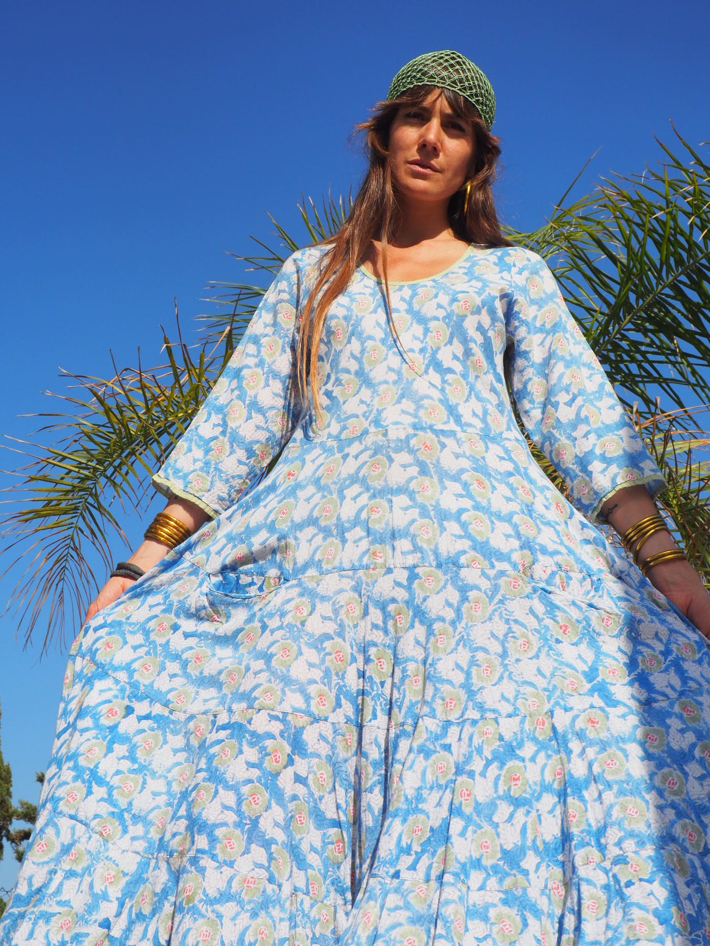 Cotton block printed indian dress