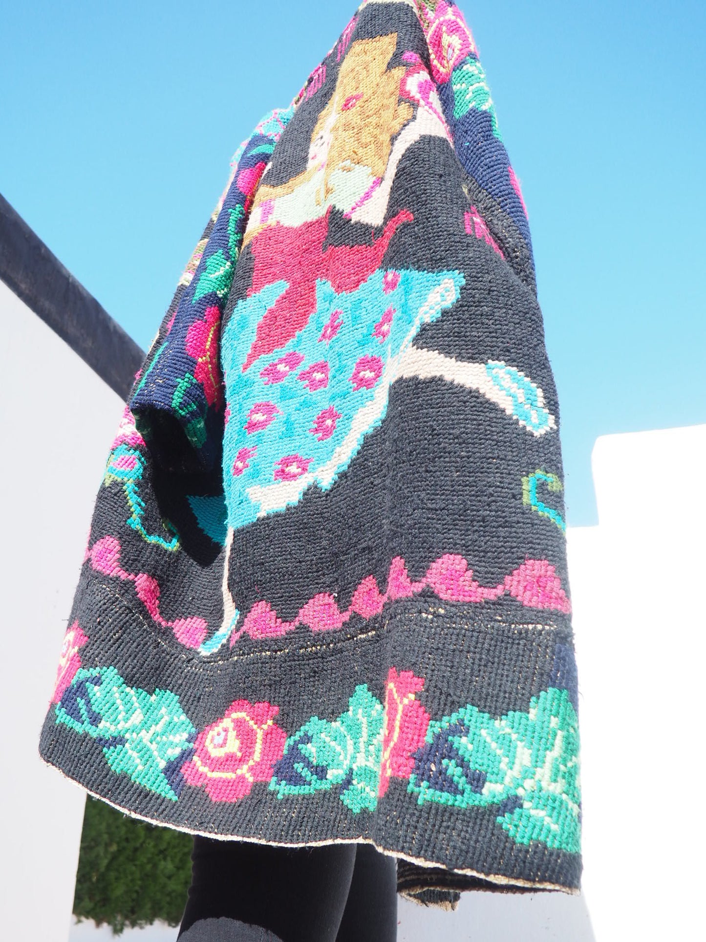 Vintage 1960’s Romanian tapestry jacket up-cycled by Vagabond Ibiza