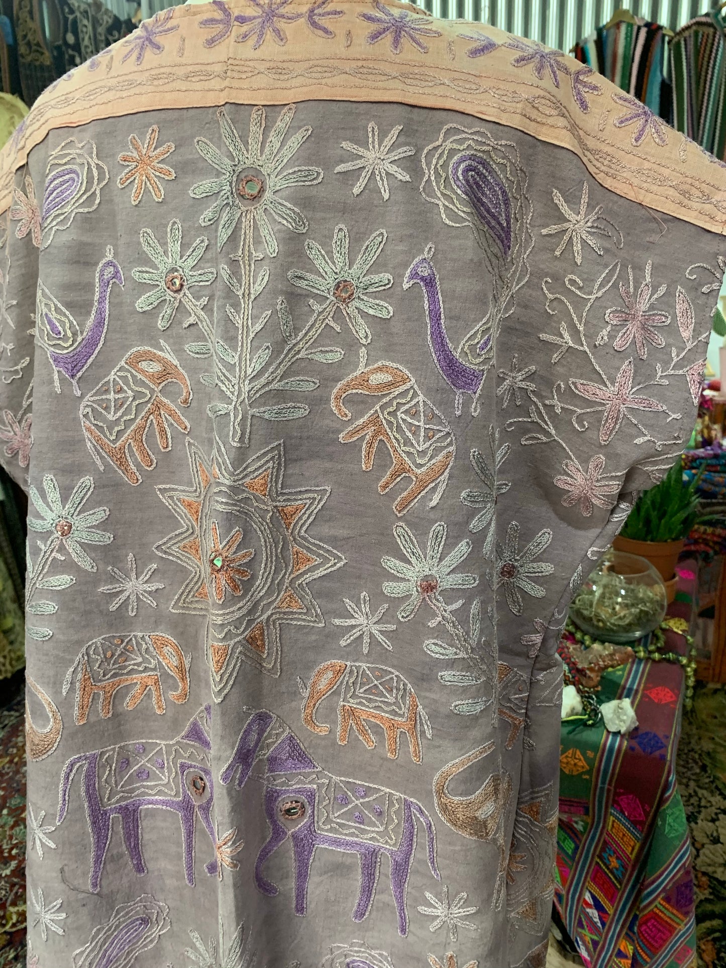 Vintage 1970’s Indian embroidered up-cycled waistcoat