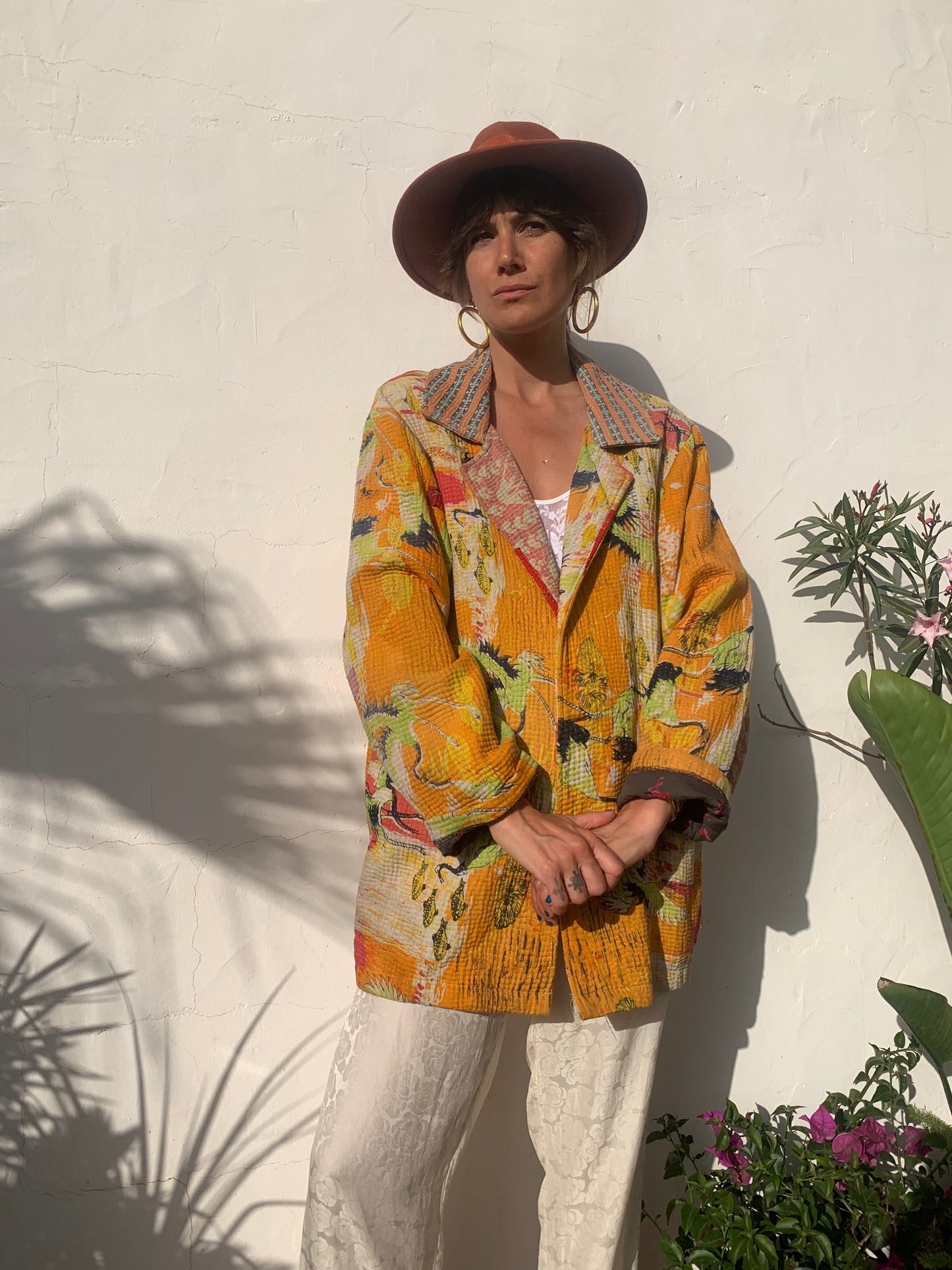 colourful waistcoat, Vintage Crochet Jacket, up cycled jacket , handmade jacket, striped jacket , vintage jacket, 1970s jacket , long waistcoat, slow fashion , sustainable fashion, vintage shop, ibiza vintage shop, ibiza style, bohemian jacket, boho jacket, colourful jacket, festival jacket, hippie style, 70s clothing, original vintage, recycled fashion brand, sustainable fashion brand, slow fashion brand, rainbow fashion, knitted jacket, woven jacket, winter jacket, crochet jumper, vintage fashion,