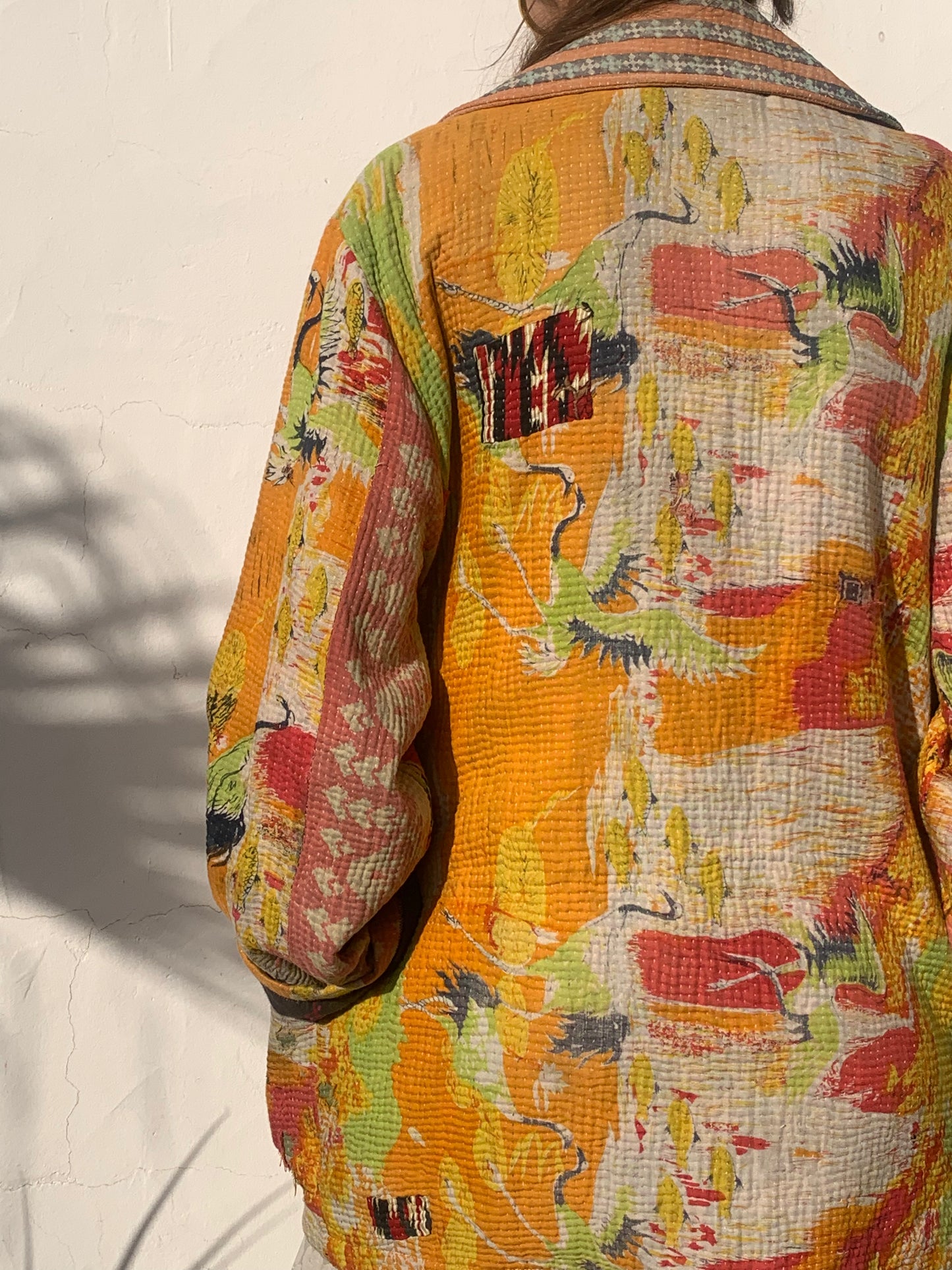 colourful waistcoat, Vintage Crochet Jacket, up cycled jacket , handmade jacket, striped jacket , vintage jacket, 1970s jacket , long waistcoat, slow fashion , sustainable fashion, vintage shop, ibiza vintage shop, ibiza style, bohemian jacket, boho jacket, colourful jacket, festival jacket, hippie style, 70s clothing, original vintage, recycled fashion brand, sustainable fashion brand, slow fashion brand, rainbow fashion, knitted jacket, woven jacket, winter jacket, crochet jumper, vintage fashion,