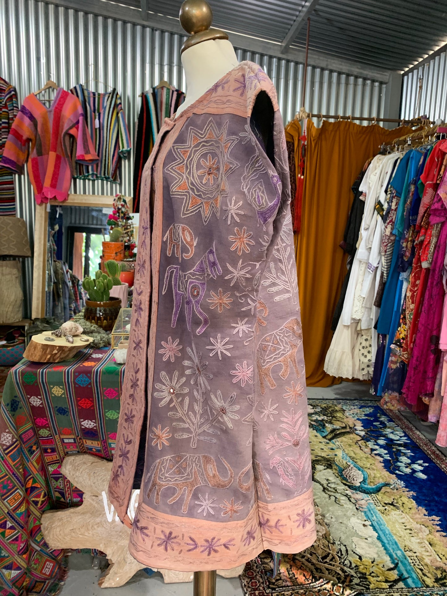 Vintage 1970’s Indian embroidered up-cycled waistcoat