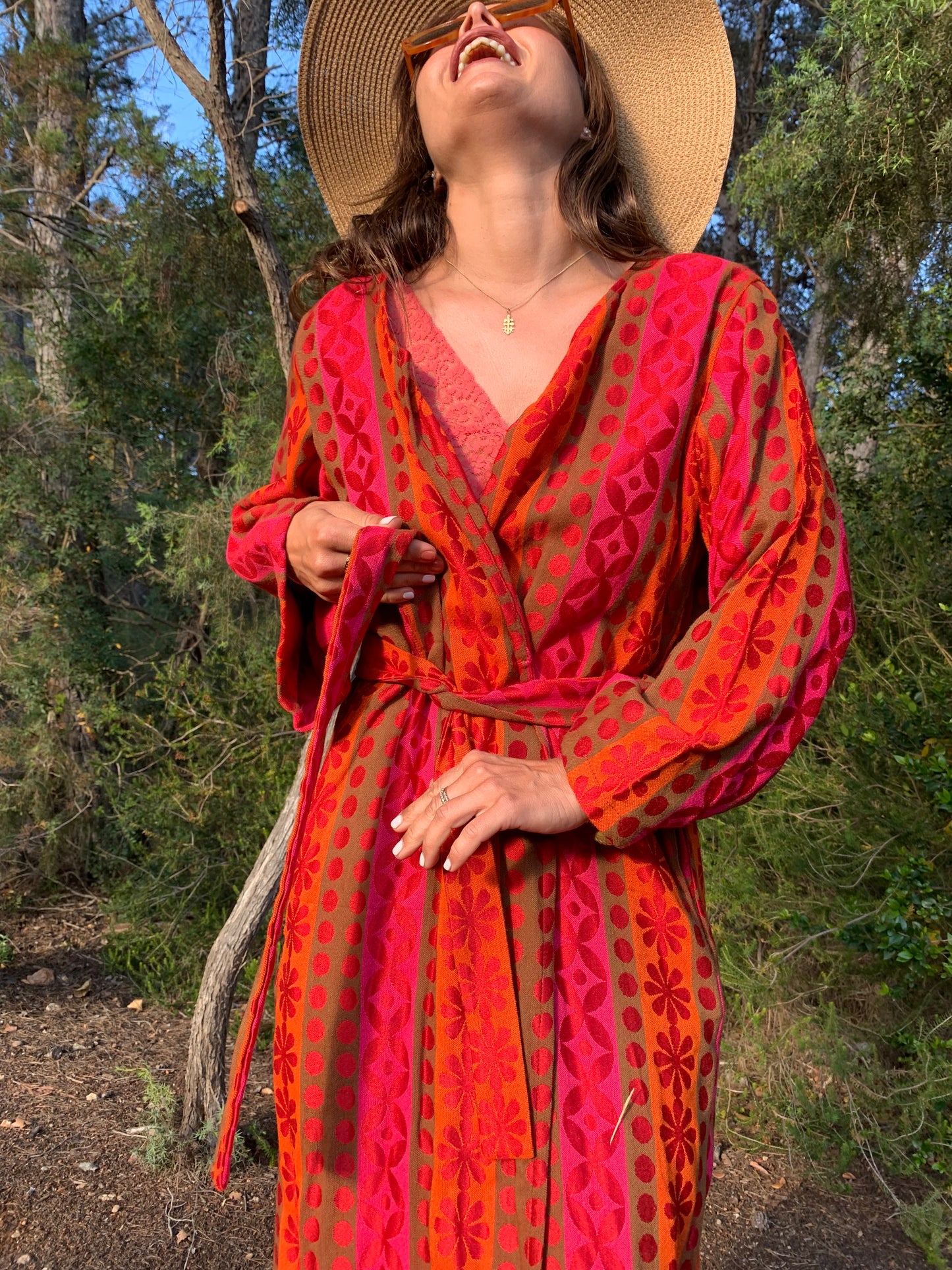 woven jacket ,colourful waistcoat, Vintage Crochet Jacket, up cycled jacket , handmade jacket, striped jacket , vintage jacket, 1970s jacket , long waistcoat, slow fashion , sustainable fashion, vintage shop, ibiza vintage shop, ibiza style, bohemian jacket, boho jacket, colourful jacket, festival jacket, hippie style, 70s clothing, original vintage, recycled fashion brand, sustainable fashion brand, slow fashion brand, rainbow fashion, knitted jacket, woven jacket, winter jacket