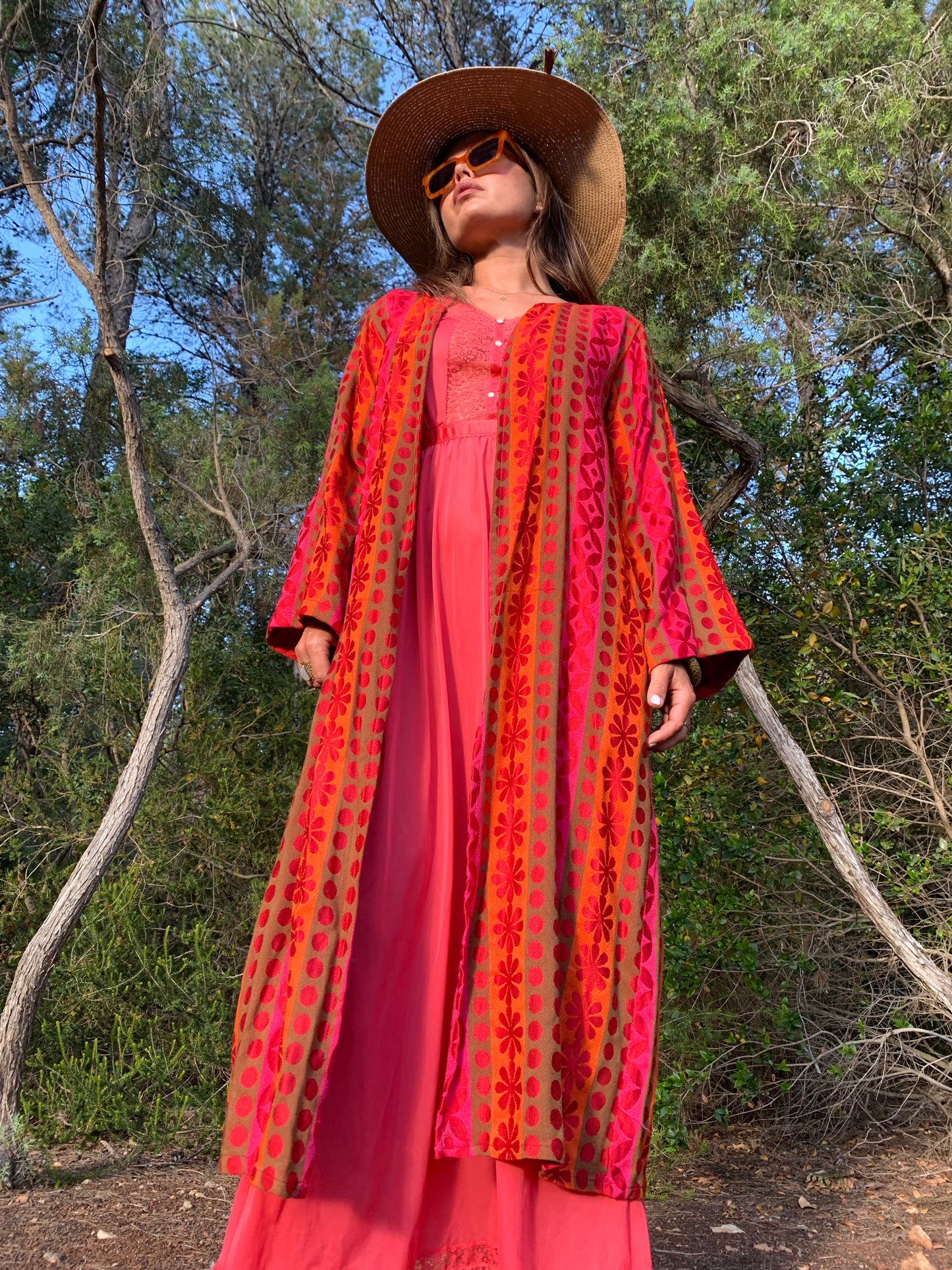 vintage clothes,colourful waistcoat, Vintage Crochet Jacket, up cycled jacket , handmade jacket, striped jacket , vintage jacket, 1970s jacket , long waistcoat, slow fashion , sustainable fashion, vintage shop, ibiza vintage shop, ibiza style, bohemian jacket, boho jacket, colourful jacket, festival jacket, hippie style, 70s clothing, original vintage, recycled fashion brand, sustainable fashion brand, slow fashion brand, rainbow fashion, knitted jacket, woven jacket, winter jacket