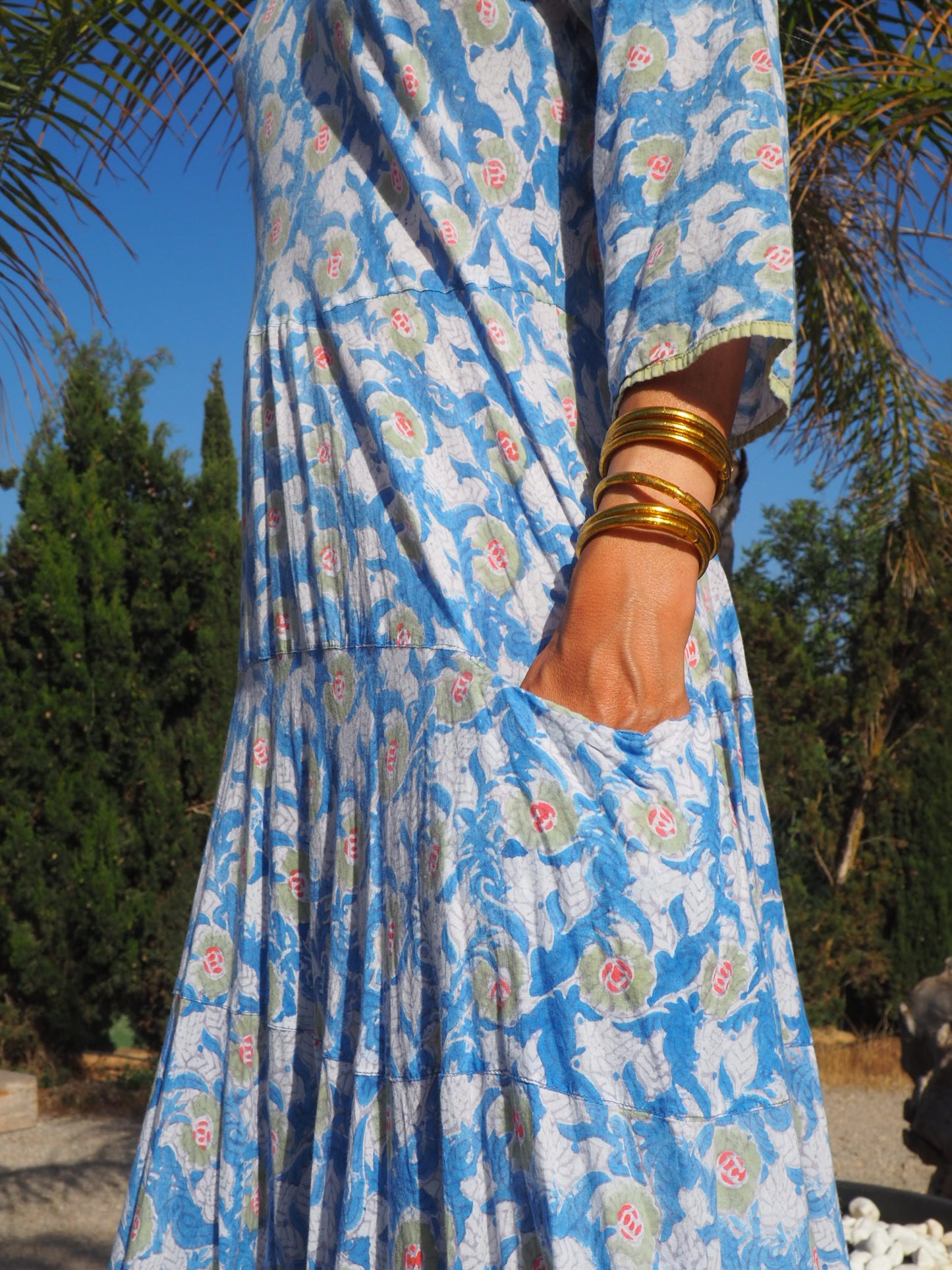 Cotton block printed indian dress