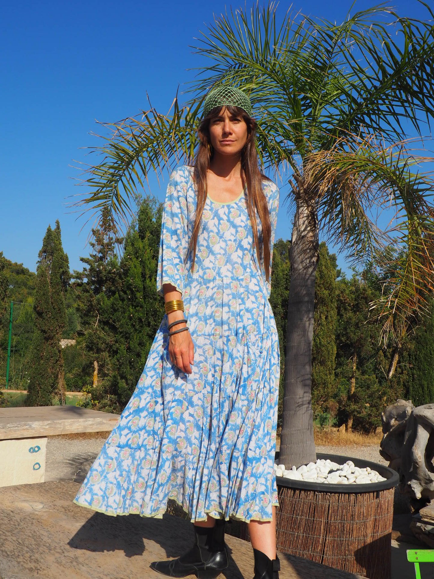Cotton block printed indian dress