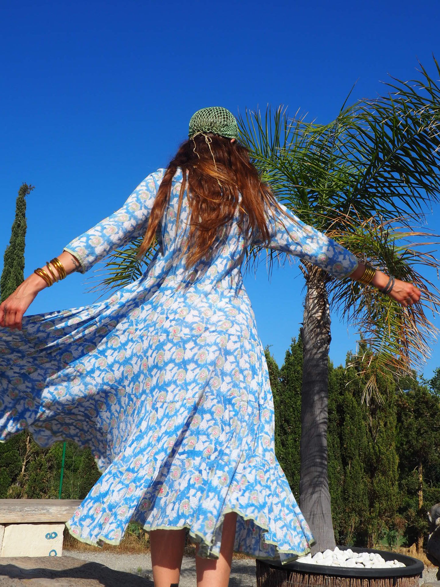 Cotton block printed indian dress