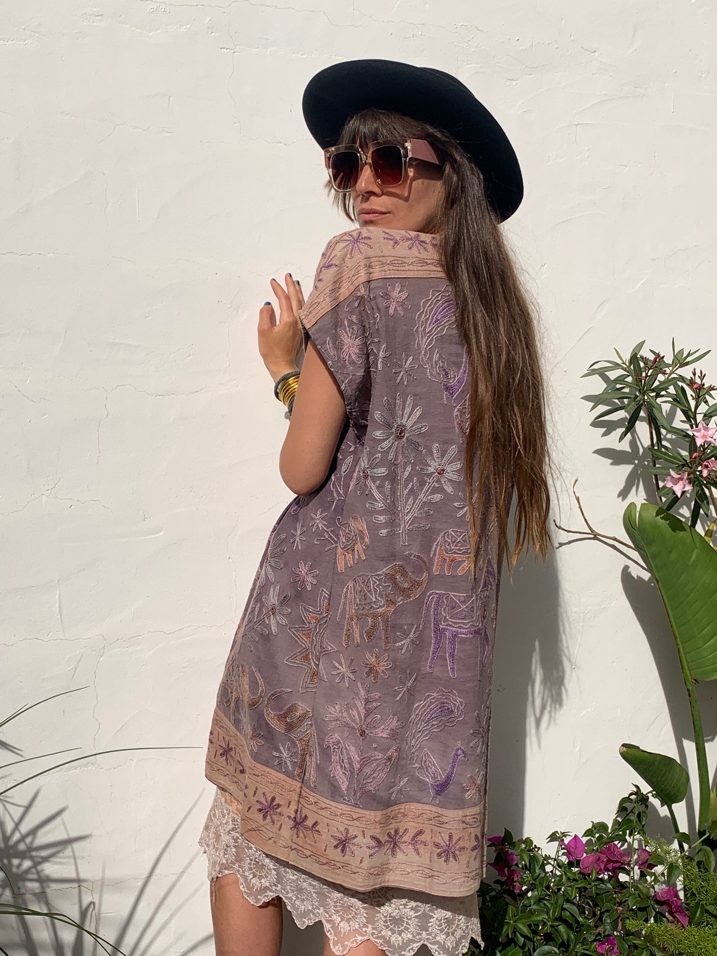 Vintage 1970’s Indian embroidered up-cycled waistcoat