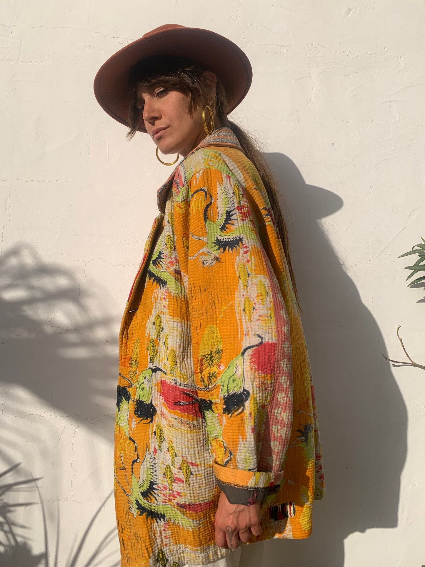 colourful waistcoat, Vintage Crochet Jacket, up cycled jacket , handmade jacket, striped jacket , vintage jacket, 1970s jacket , long waistcoat, slow fashion , sustainable fashion, vintage shop, ibiza vintage shop, ibiza style, bohemian jacket, boho jacket, colourful jacket, festival jacket, hippie style, 70s clothing, original vintage, recycled fashion brand, sustainable fashion brand, slow fashion brand, rainbow fashion, knitted jacket, woven jacket, winter jacket, crochet jumper, vintage fashion,