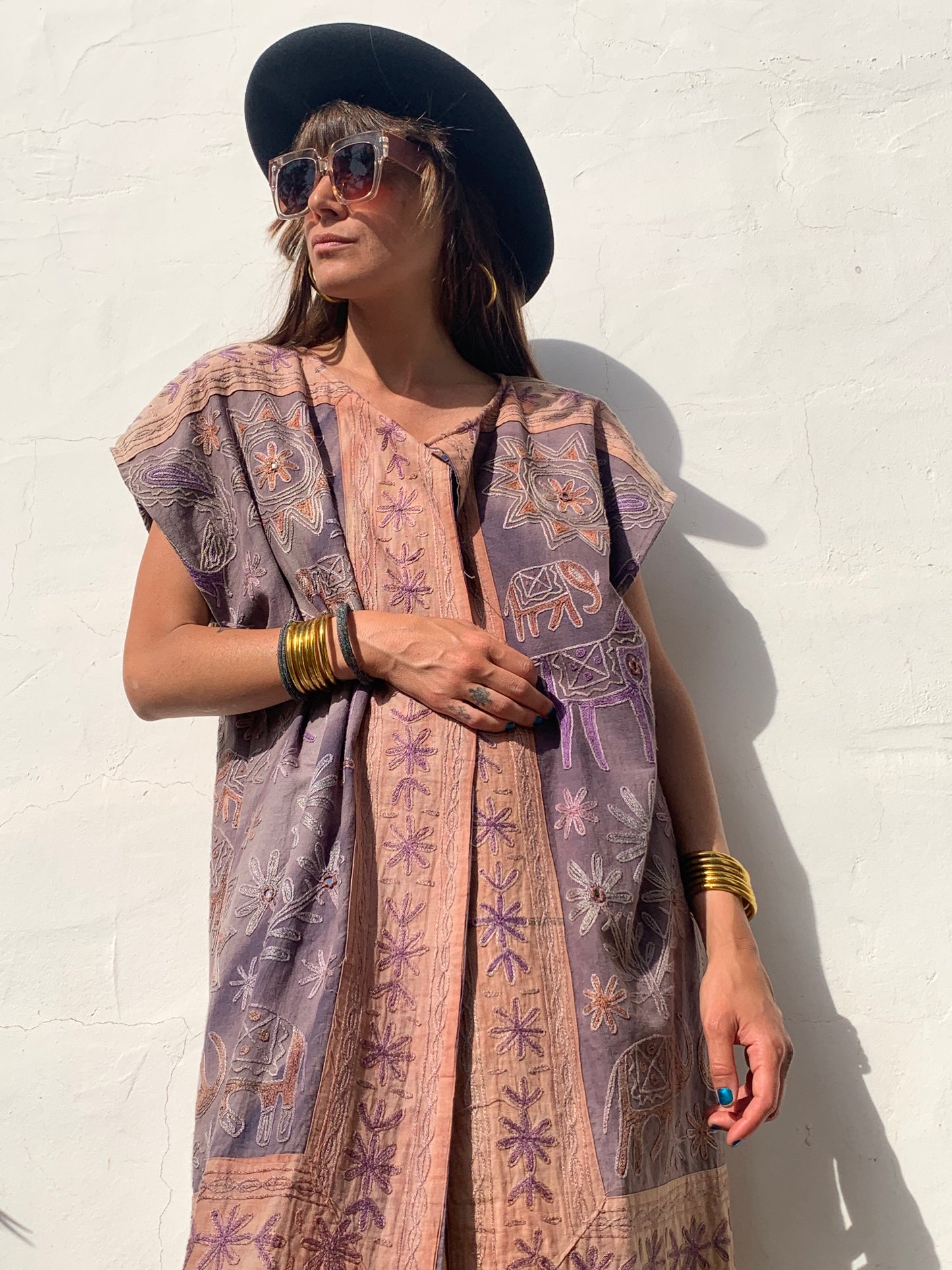 Vintage 1970’s Indian embroidered up-cycled waistcoat
