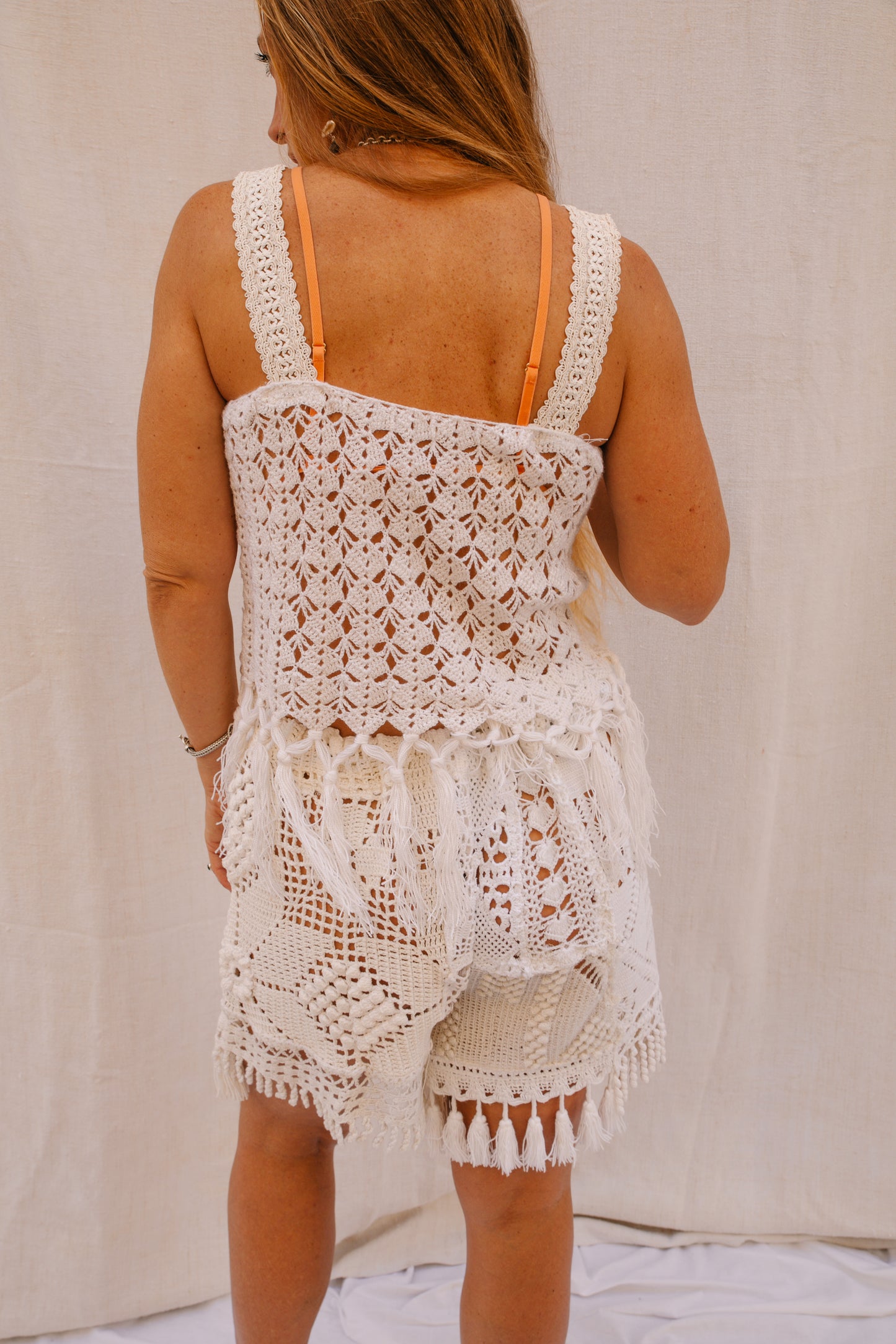 Handmade Up-cycled Crochet Tassel Top by Vagabond Ibiza