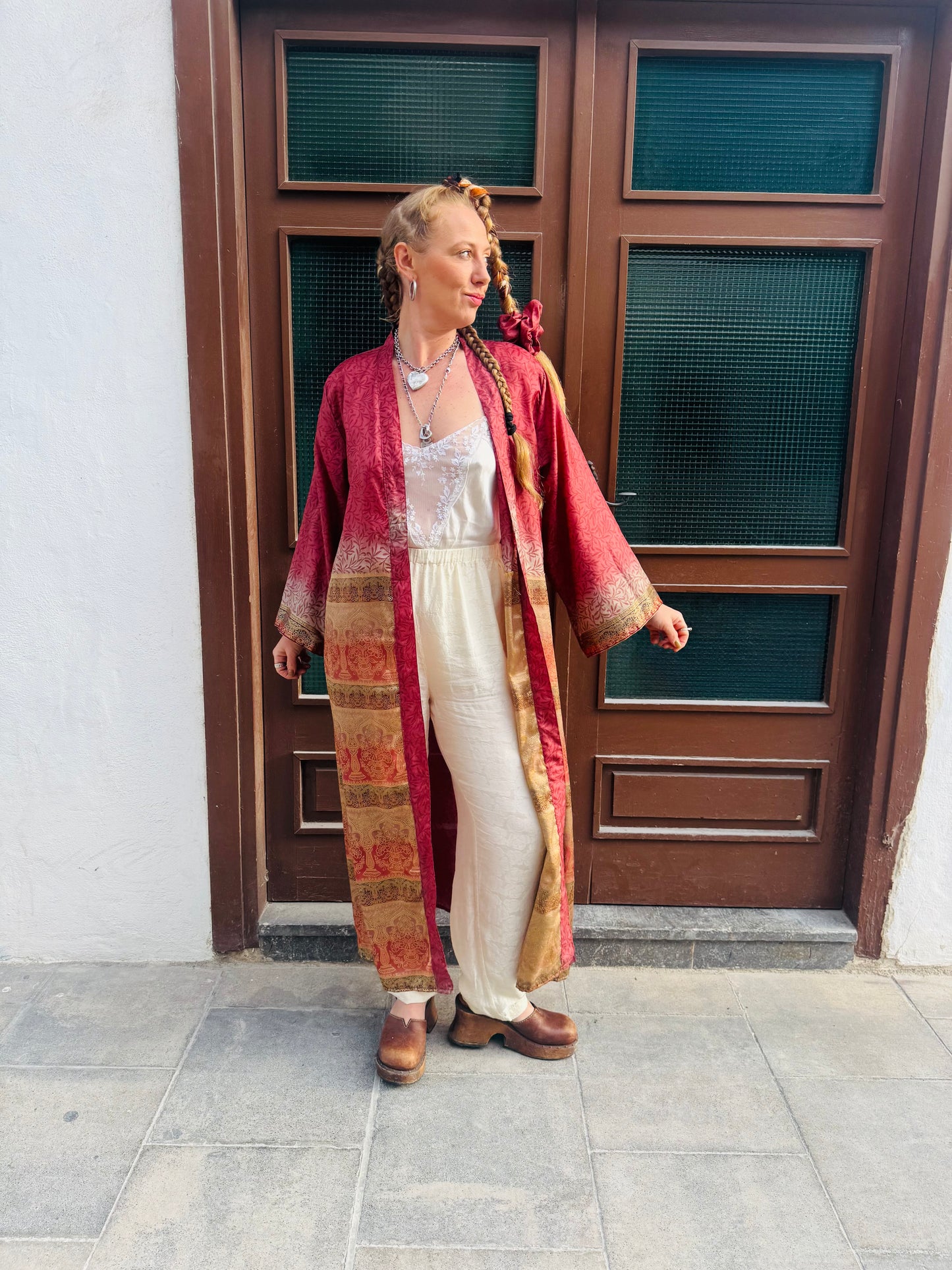 Kardash Kimono Long – Up-cycled Vintage Sari Kimono