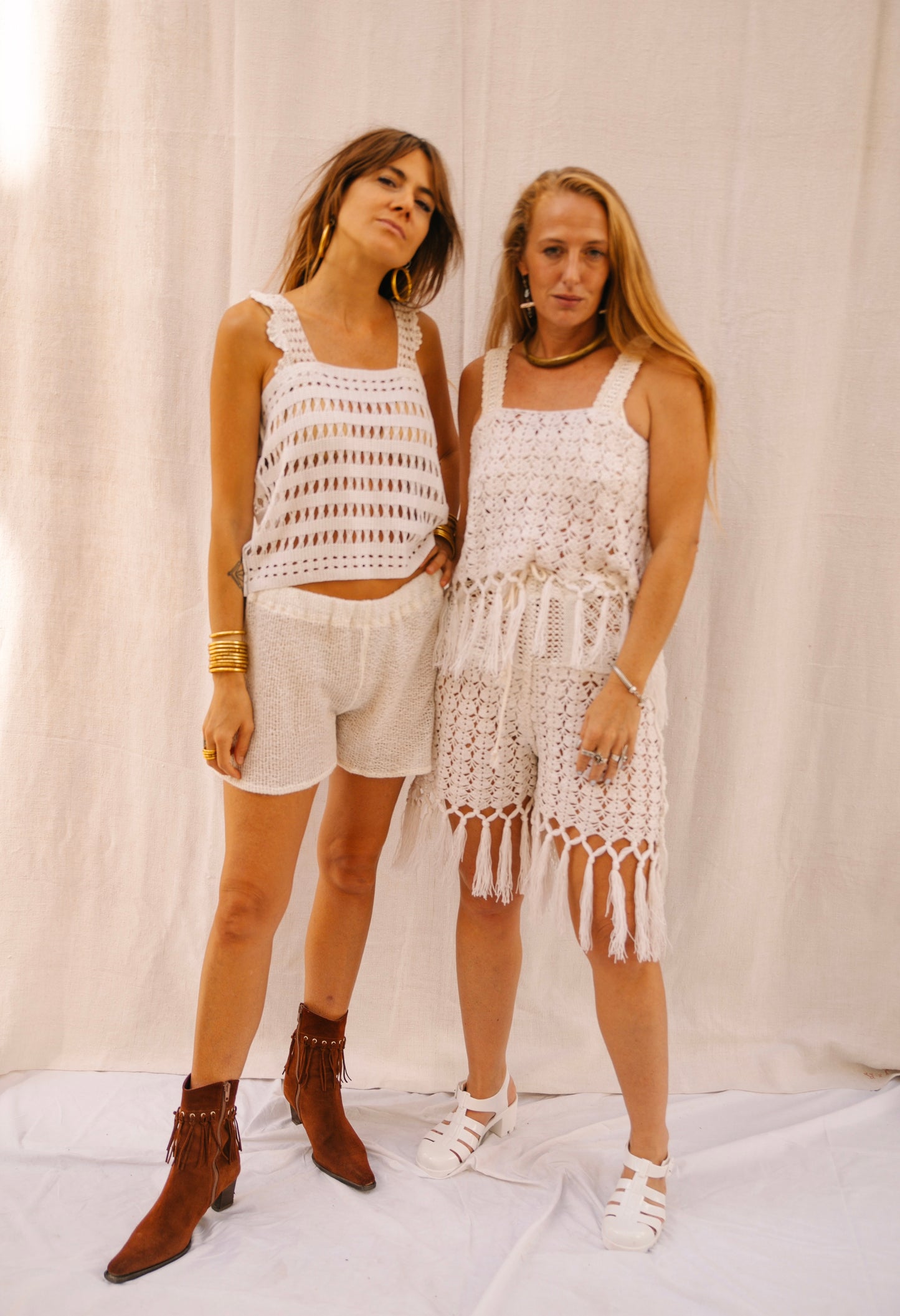 Up-cycled Vintage Crochet Tassel shorts – Handmade by Vagabond Ibiza