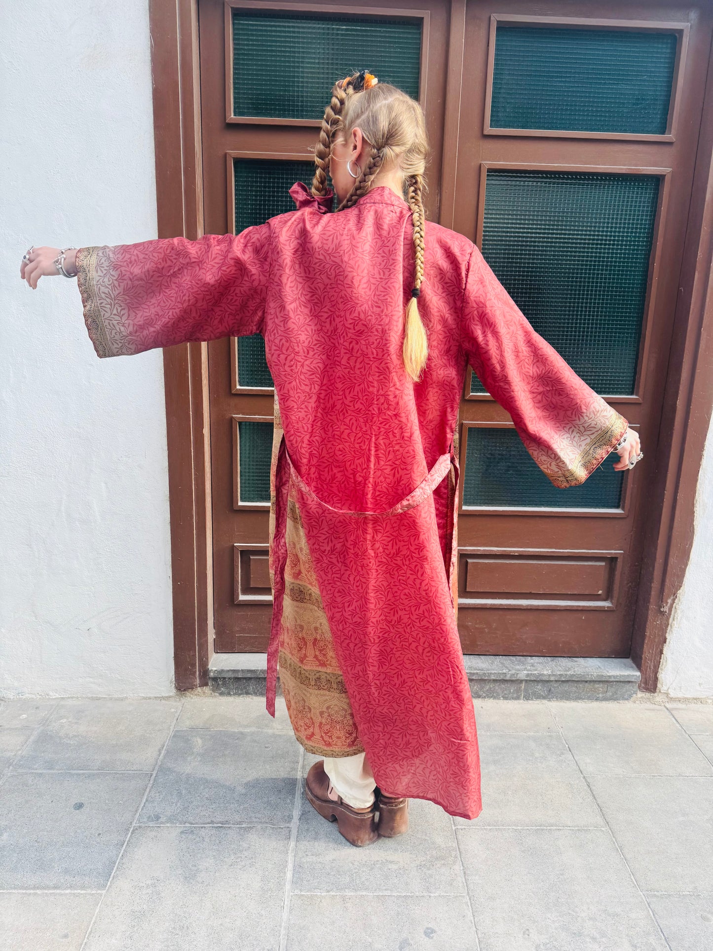 Kardash Kimono Long – Up-cycled Vintage Sari Kimono