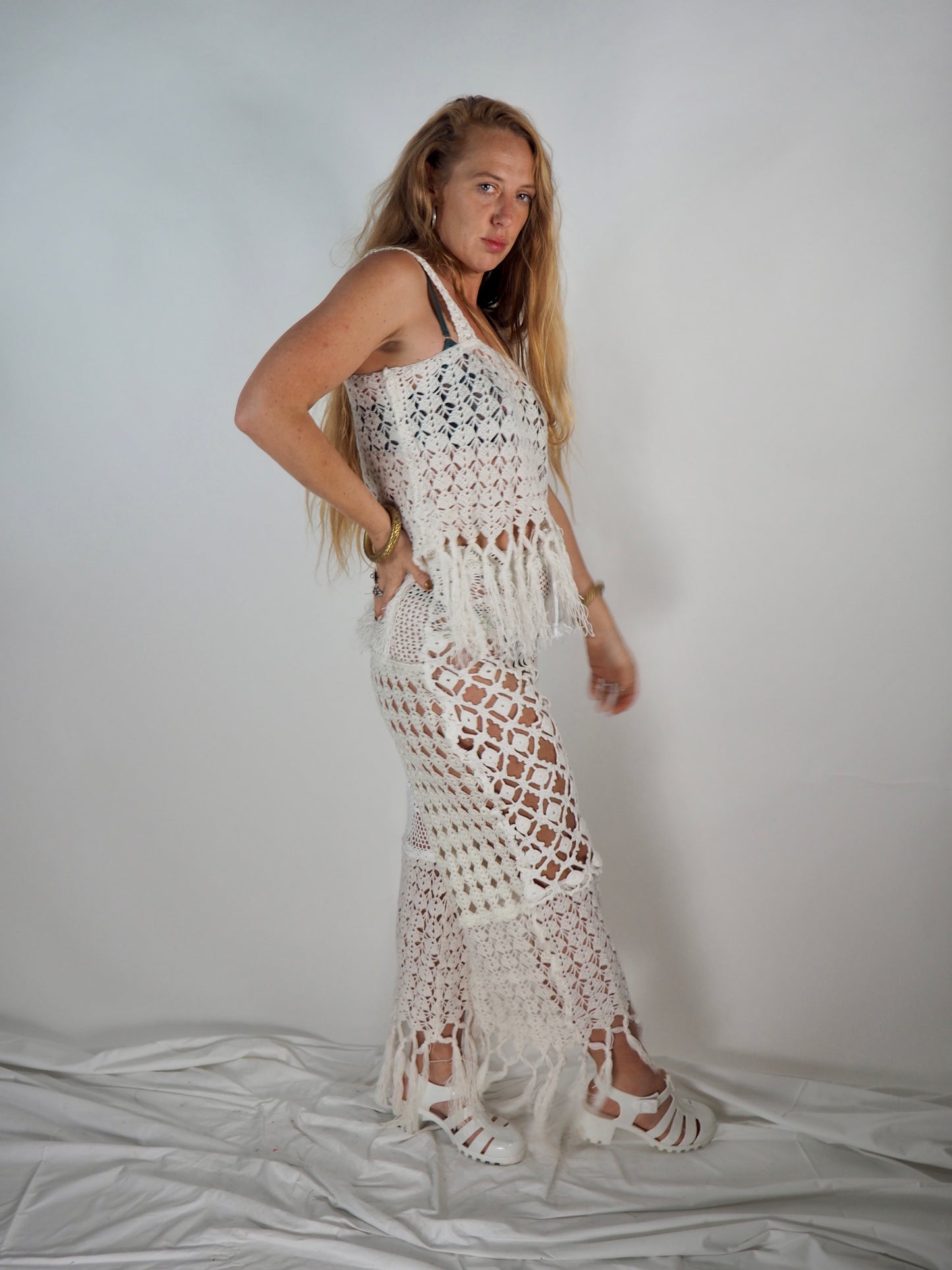 Upcycled Vintage Patchwork Crochet Pants* by Vagabond Ibiza
