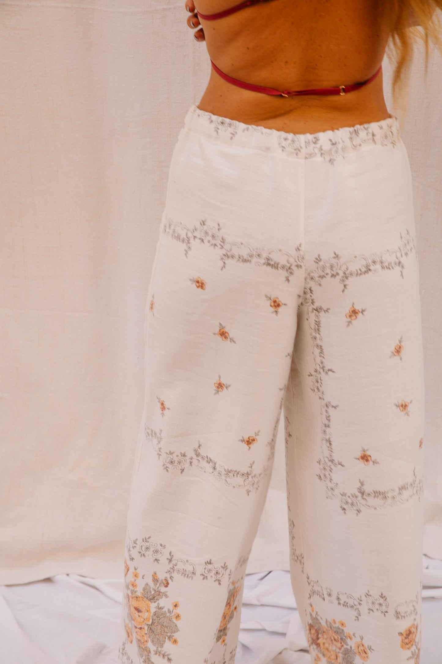 Up-cycled Floral Wide Leg Pants by Vagabond Ibiza