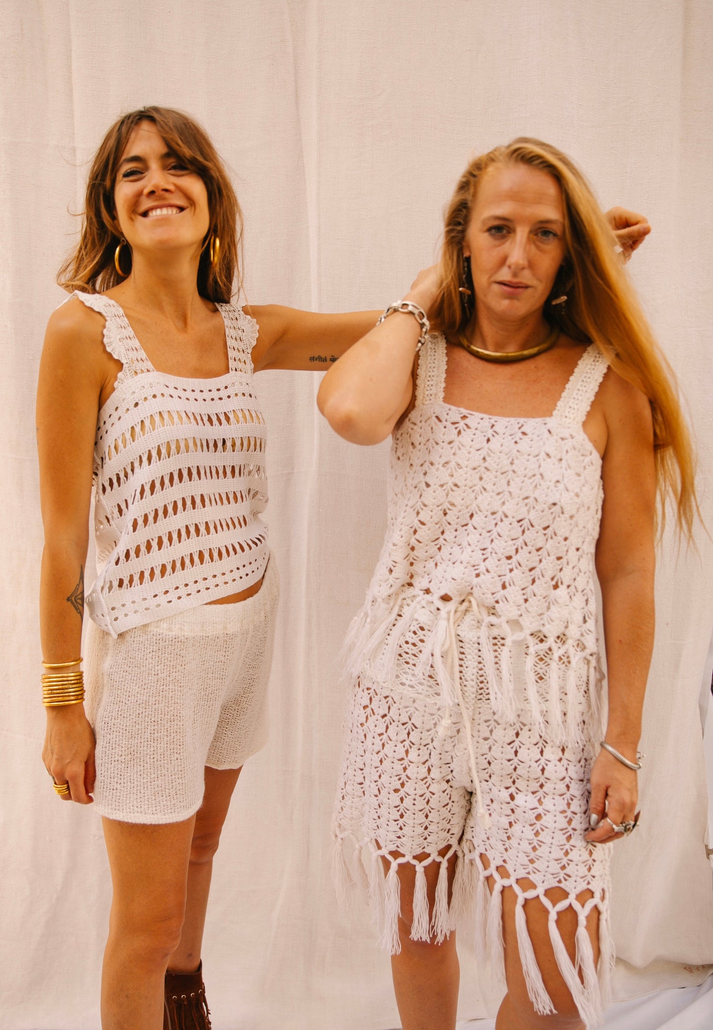 Up-cycled Vintage Crochet Tassel Top – Handmade by Vagabond Ibiza