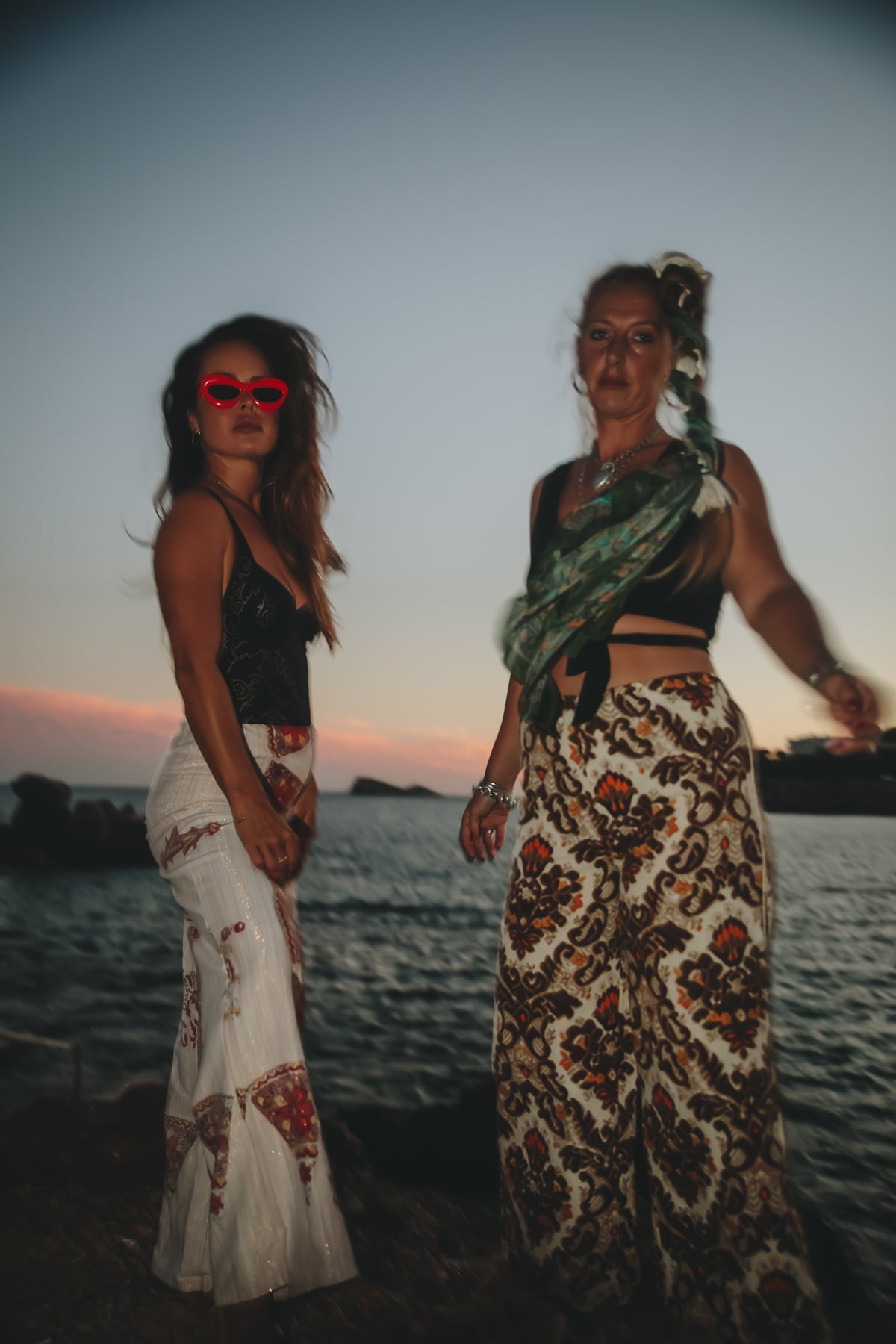 Vintage textiles up-cycled crop top made by vagabond Ibiza pants available separately