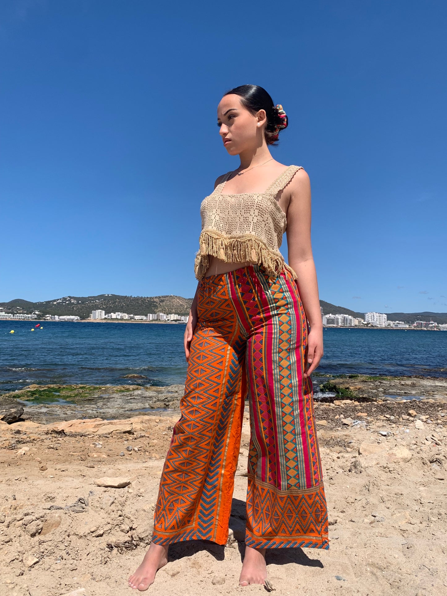Saraya Set – Sunset Gold pink and orange cotton 2 piece