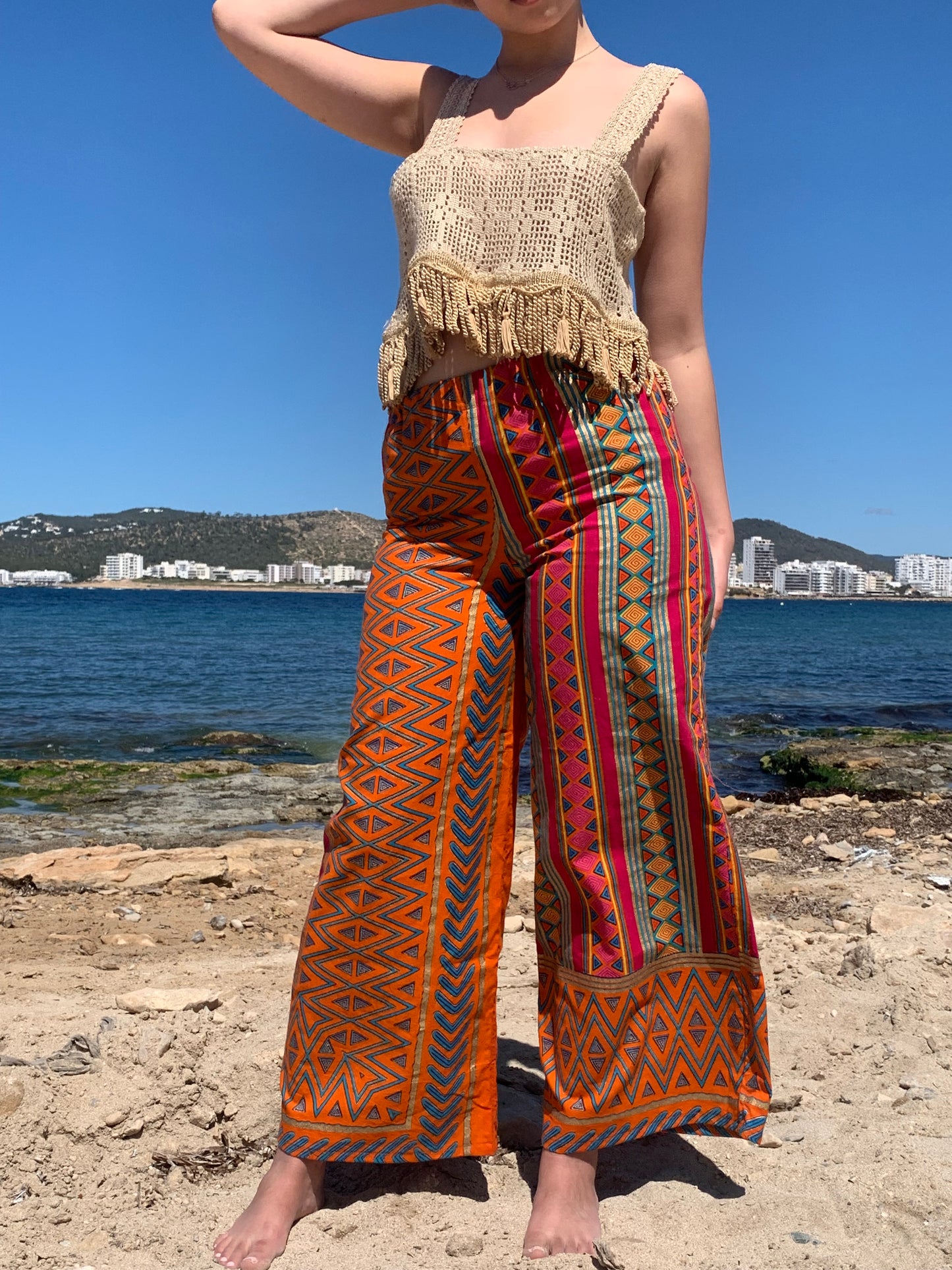 Saraya Set – Sunset Gold pink and orange cotton 2 piece