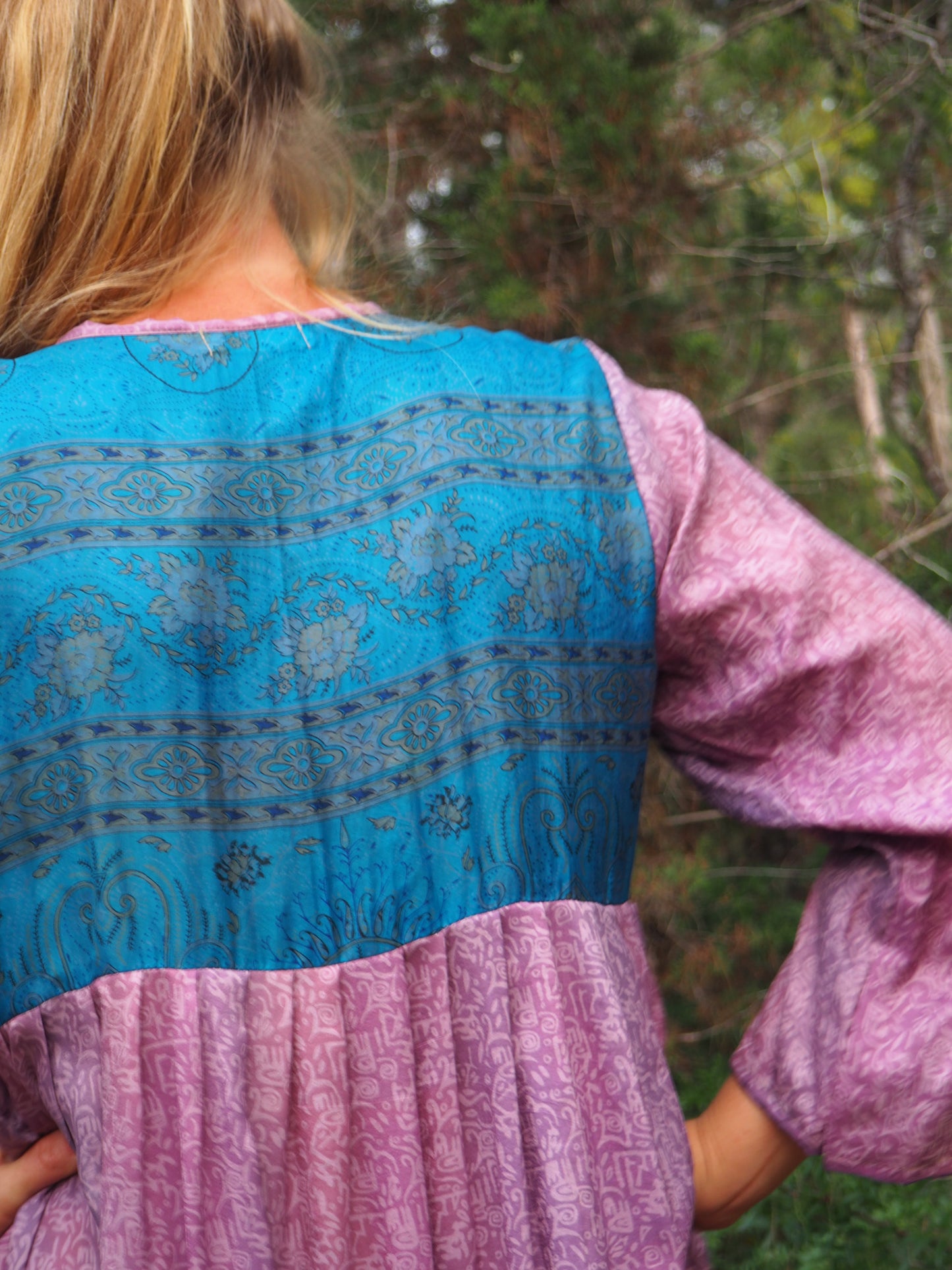 Vintage Indian sari dress up-cycled by Vagabond Ibiza