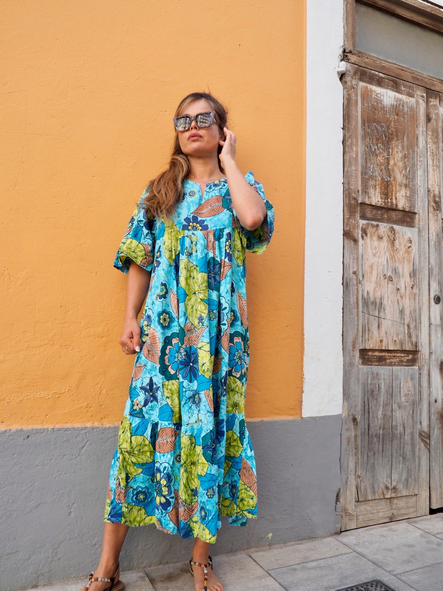 Vintage 1970’s cotton printed maxi dress