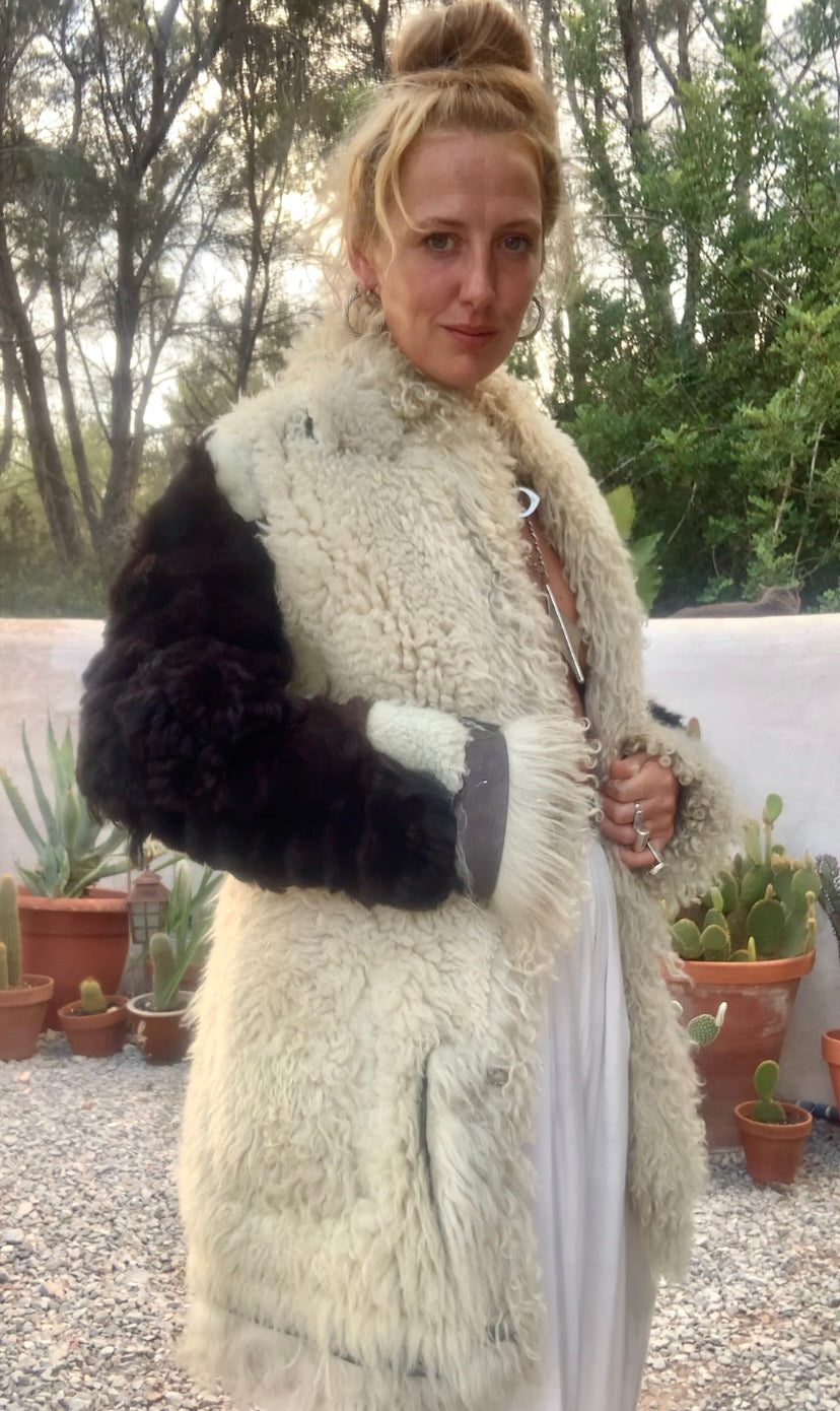 Vintage Classic 1970’s reversible Afghan sheepskin jacket has some small signs of ages some small hole’s