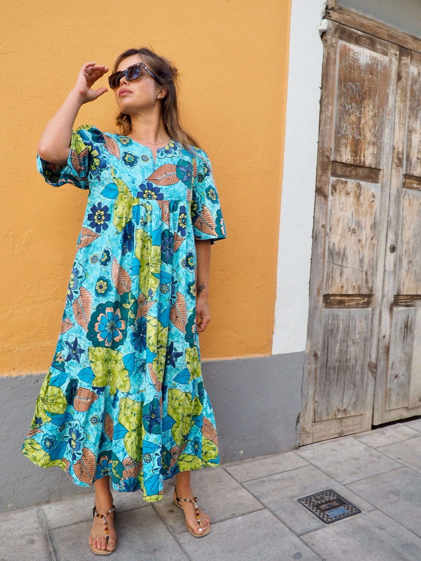 Vintage 1970’s cotton printed maxi dress