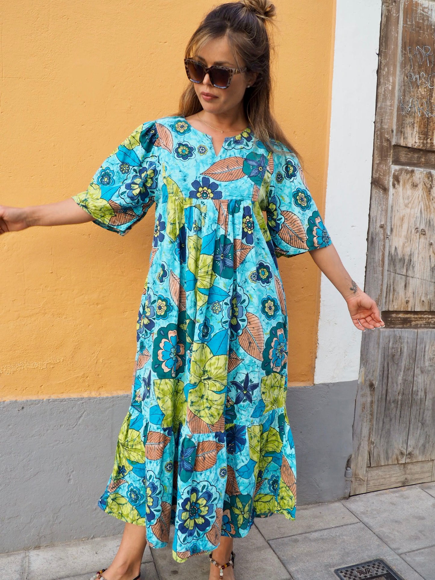 Vintage 1970’s cotton printed maxi dress