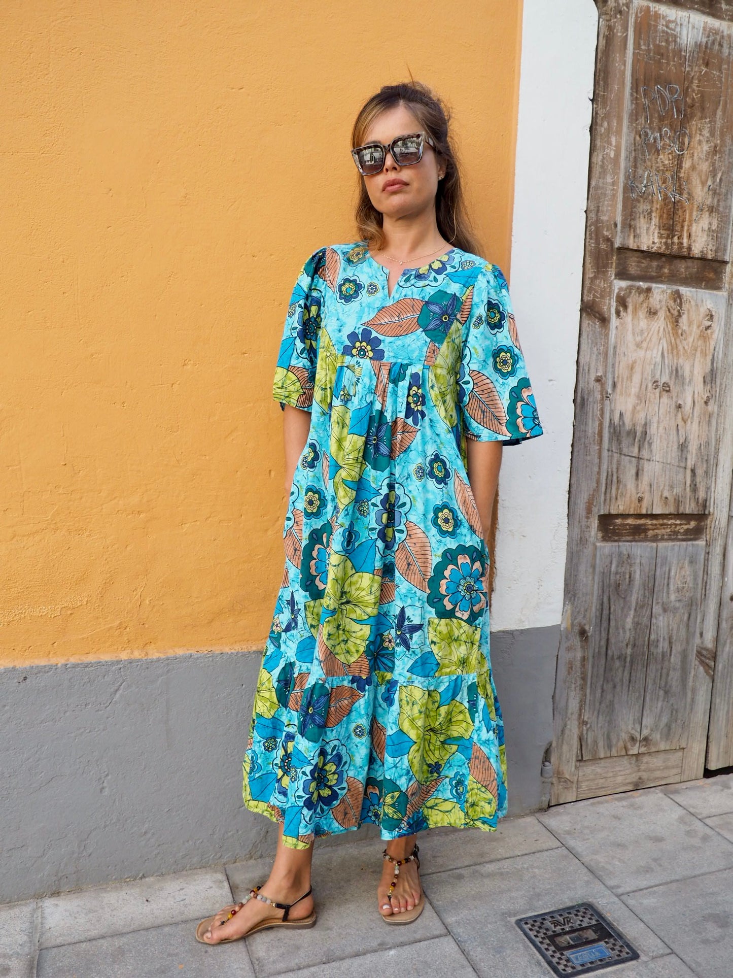 Vintage 1970’s cotton printed maxi dress