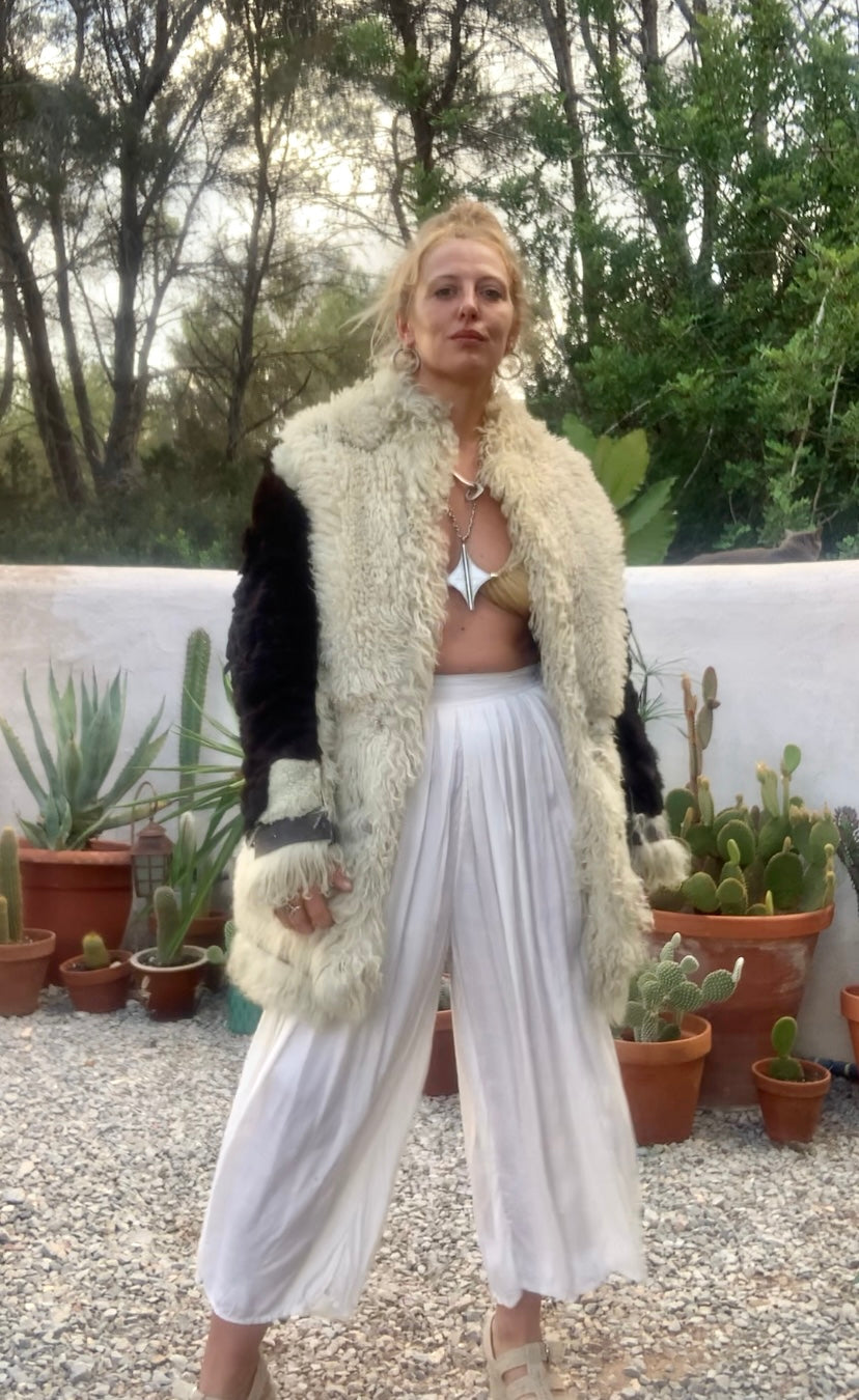 Vintage Classic 1970’s reversible Afghan sheepskin jacket has some small signs of ages some small hole’s