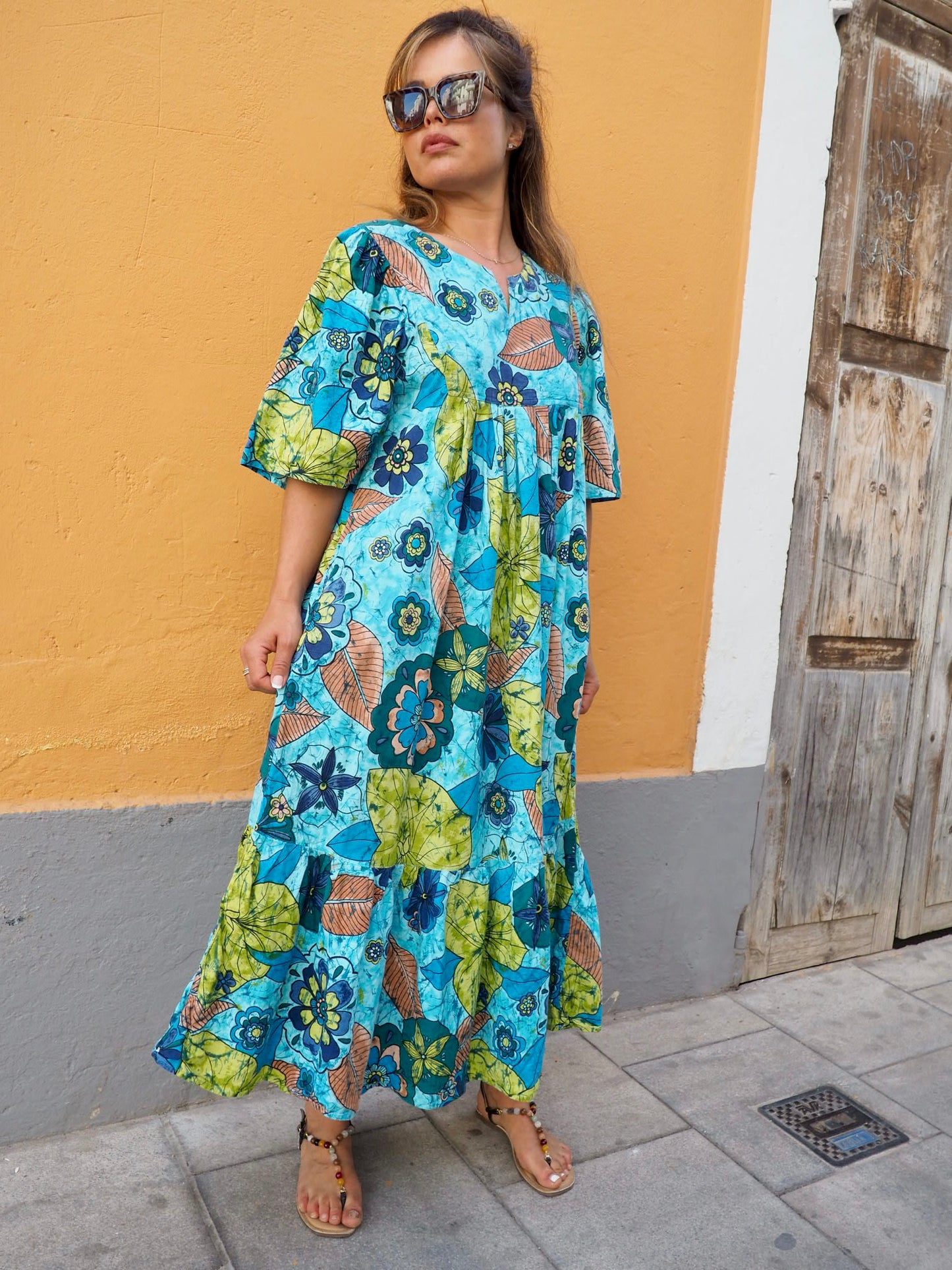 Vintage 1970’s cotton printed maxi dress