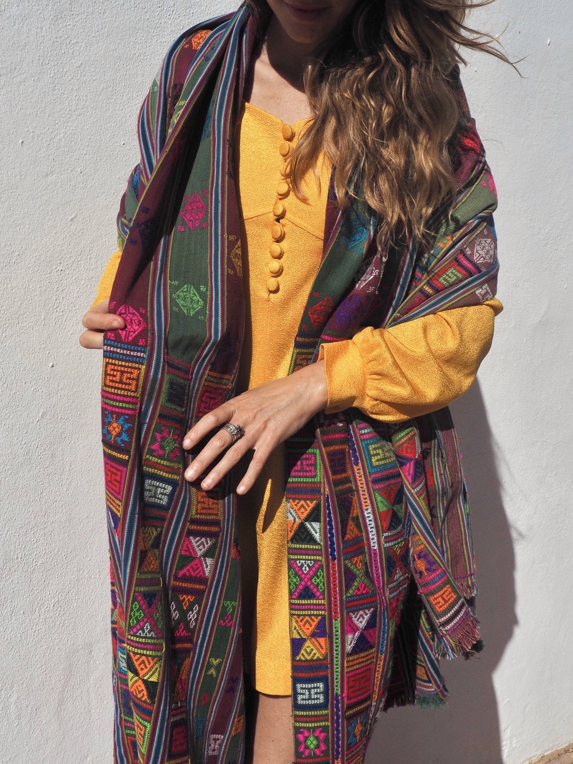 shop vintage online, affordable vintage clothing, vintage clothing store, vintage clothing brand, sustainable clothing brand, sustainable fashion, recycled fashion, slow fashion brand, recycled clothes, 70s vintage, bohemian vintage, affordable slow fashion, hippie boho, ethical fashion brand, hand stitched, festival fashion, Indian embroidery, bohemian vintage,  woven textile, antique textiles, colourful blanket, blanket, rare textiles, bohemian home, boho interior, shawl