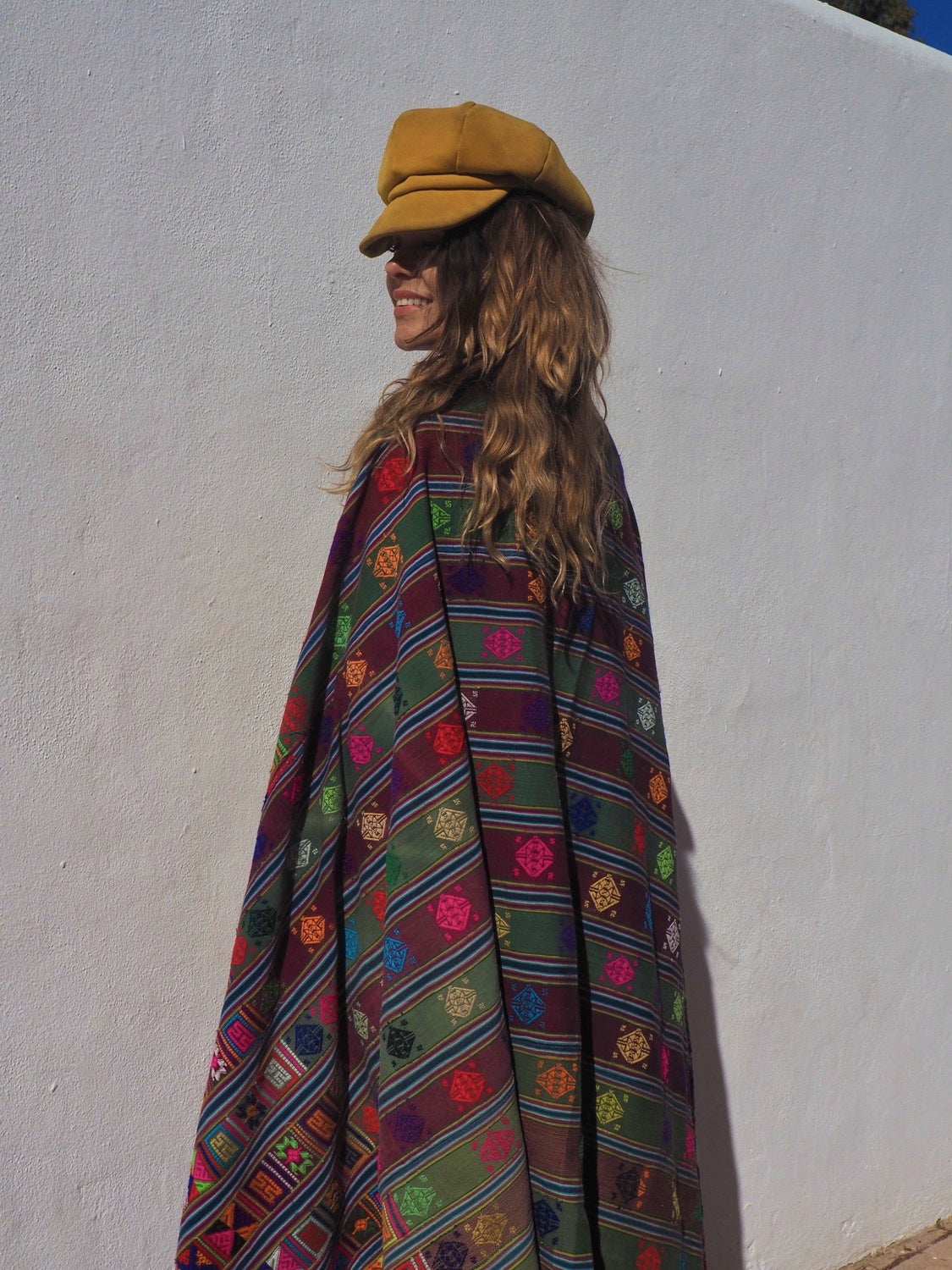 shop vintage online, affordable vintage clothing, vintage clothing store, vintage clothing brand, sustainable clothing brand, sustainable fashion, recycled fashion, slow fashion brand, recycled clothes, 70s vintage, bohemian vintage, affordable slow fashion, hippie boho, ethical fashion brand, hand stitched, festival fashion, Indian embroidery, bohemian vintage,  woven textile, antique textiles, colourful blanket, blanket, rare textiles, bohemian home, boho interior, shawl