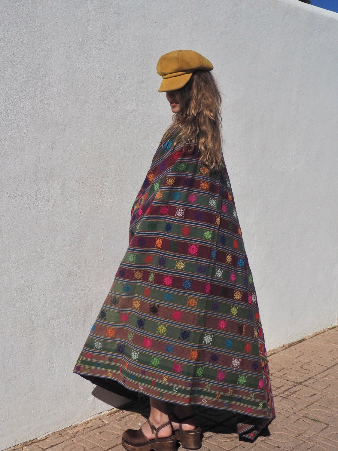 shop vintage online, affordable vintage clothing, vintage clothing store, vintage clothing brand, sustainable clothing brand, sustainable fashion, recycled fashion, slow fashion brand, recycled clothes, 70s vintage, bohemian vintage, affordable slow fashion, hippie boho, ethical fashion brand, hand stitched, festival fashion, Indian embroidery, bohemian vintage,  woven textile, antique textiles, colourful blanket, blanket, rare textiles, bohemian home, boho interior, shawl