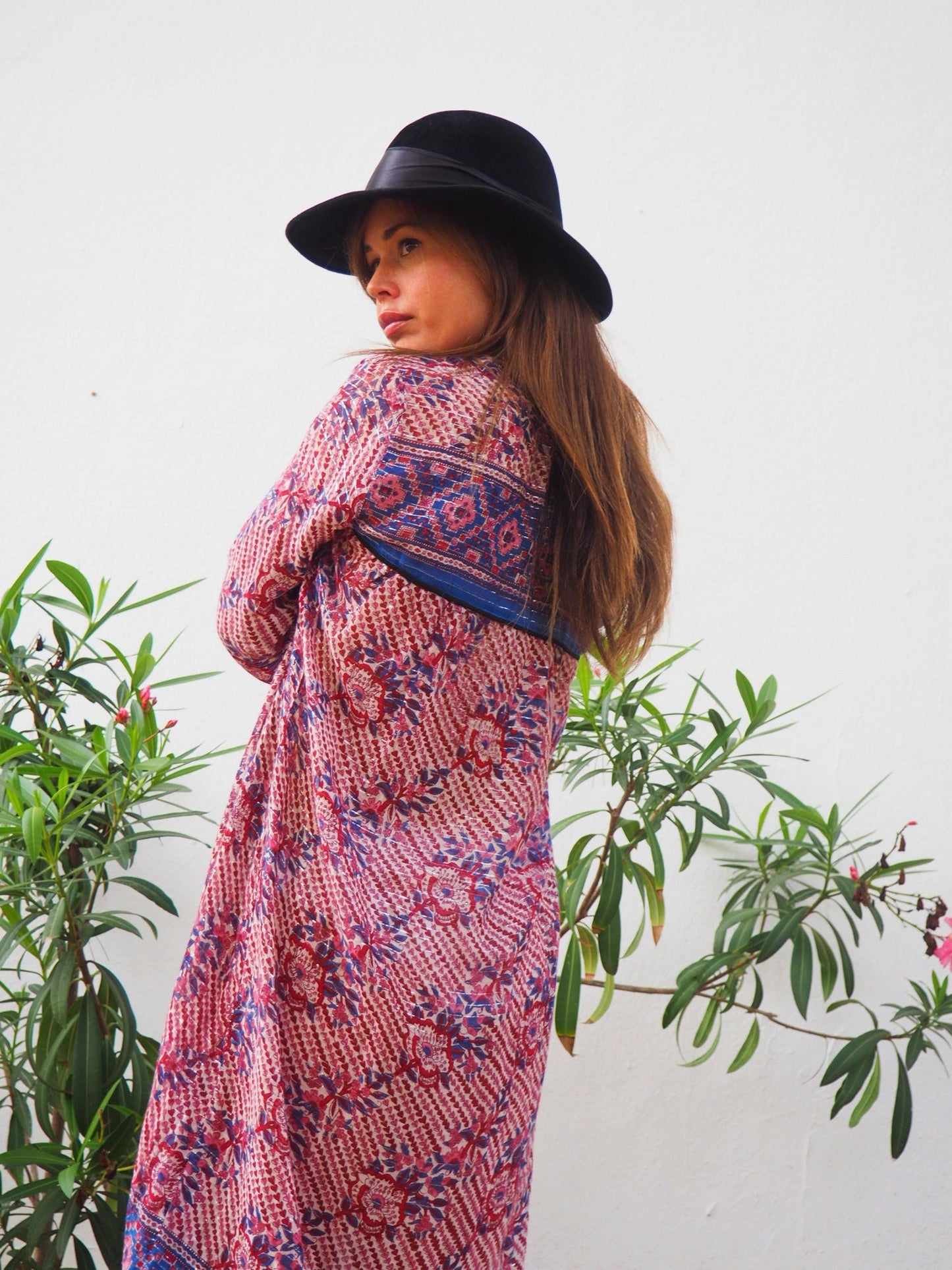 Vintage 1970’s Indian block printed gauze cotton dress