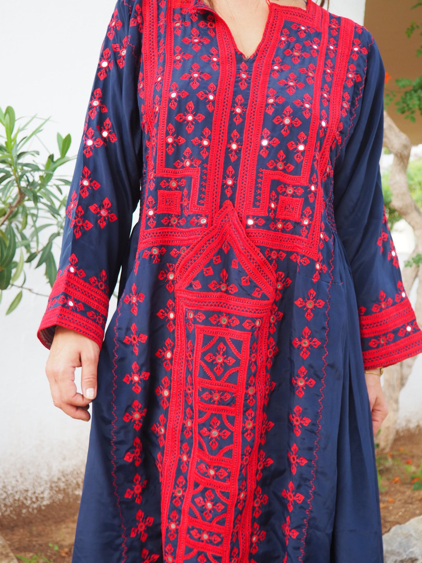 Vintage 1970’s Pakistán hand embroidered Kaftan dress
