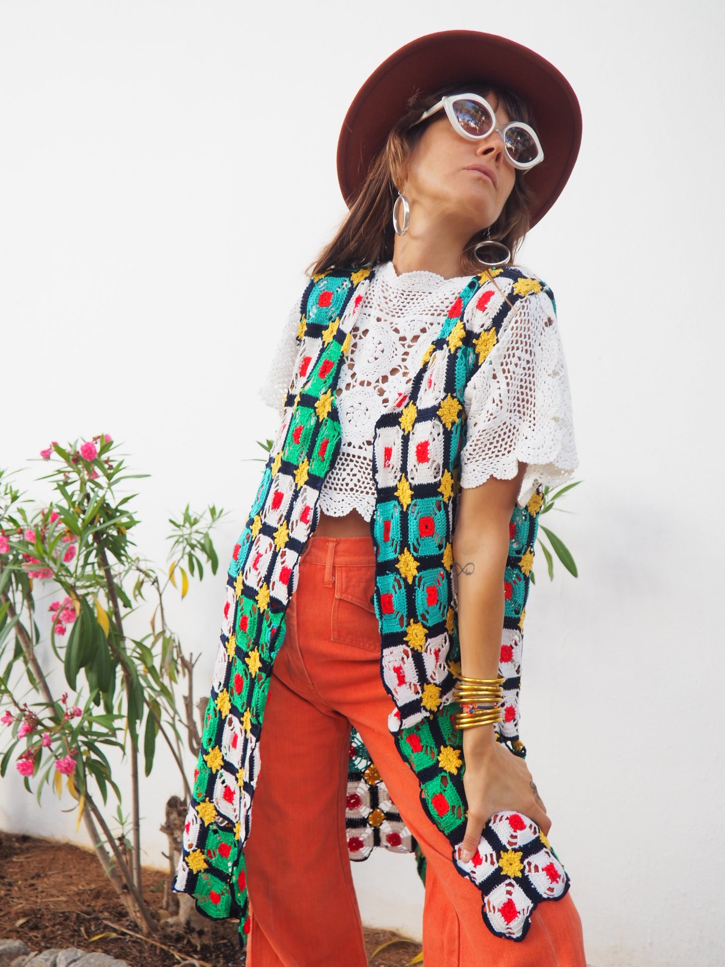 Unique Vintage handmade crochet up-cycled by Vagabond Ibiza