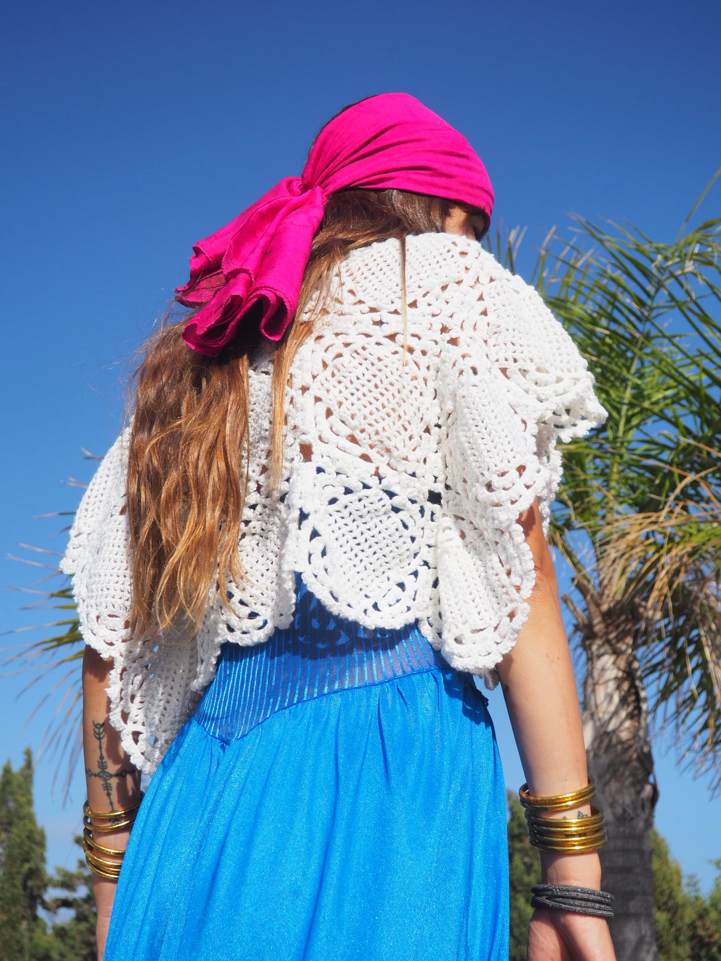 Antique handmade lace crochet up-cycled top by Vagabond Ibiza | vagabond ibiza