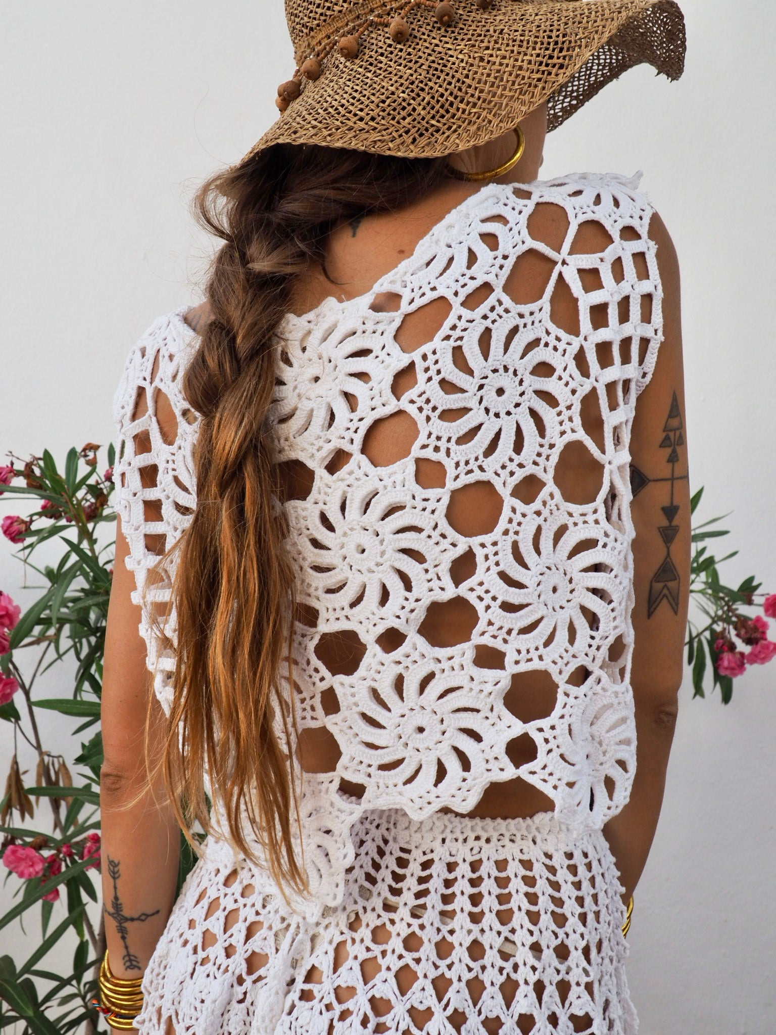 Amazing one off a kind white vintage crochet lace top up-cycled by Vag –  Vagabond Ibiza