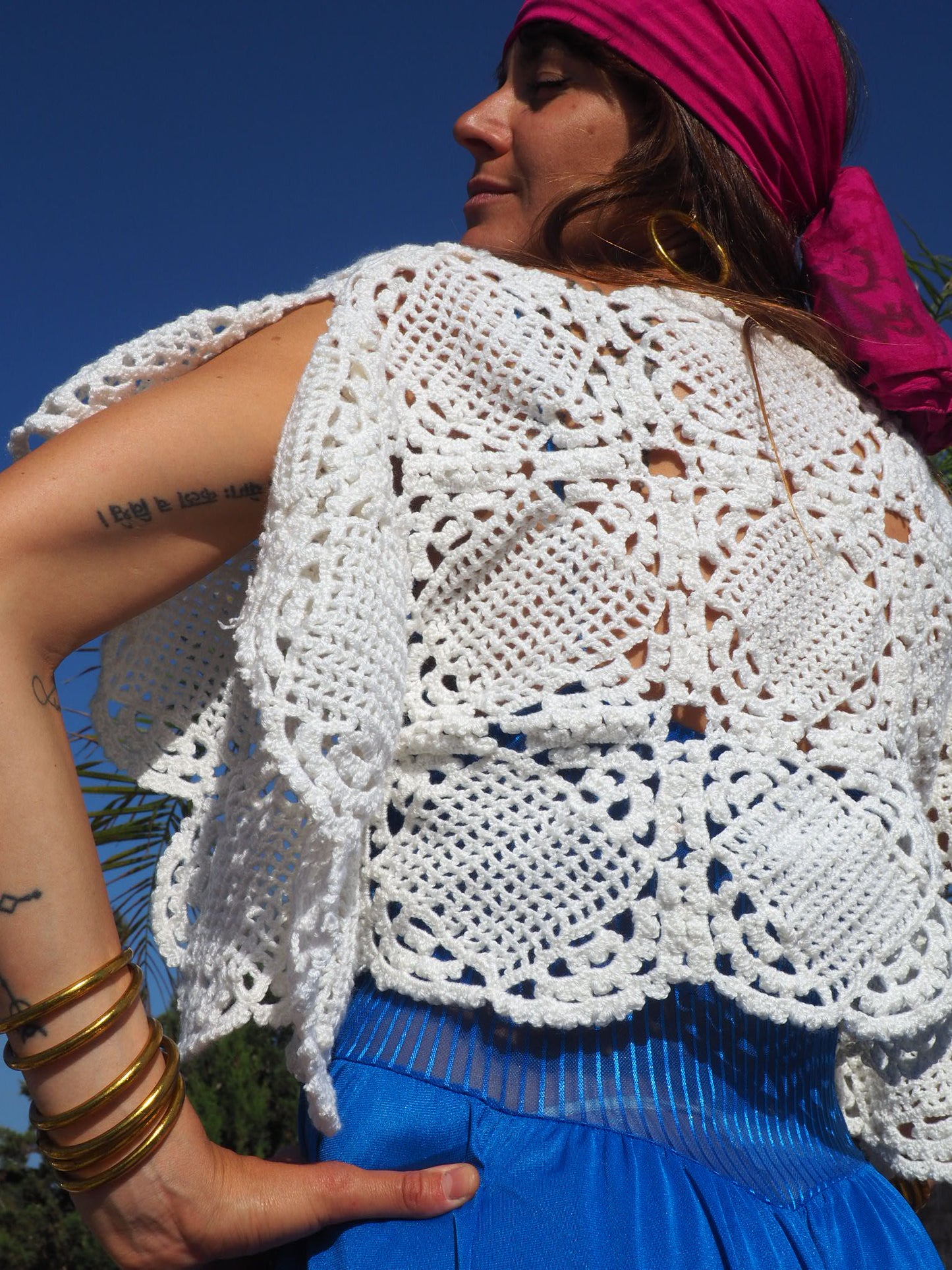 Antique handmade lace crochet up-cycled top by Vagabond Ibiza | vagabond ibiza