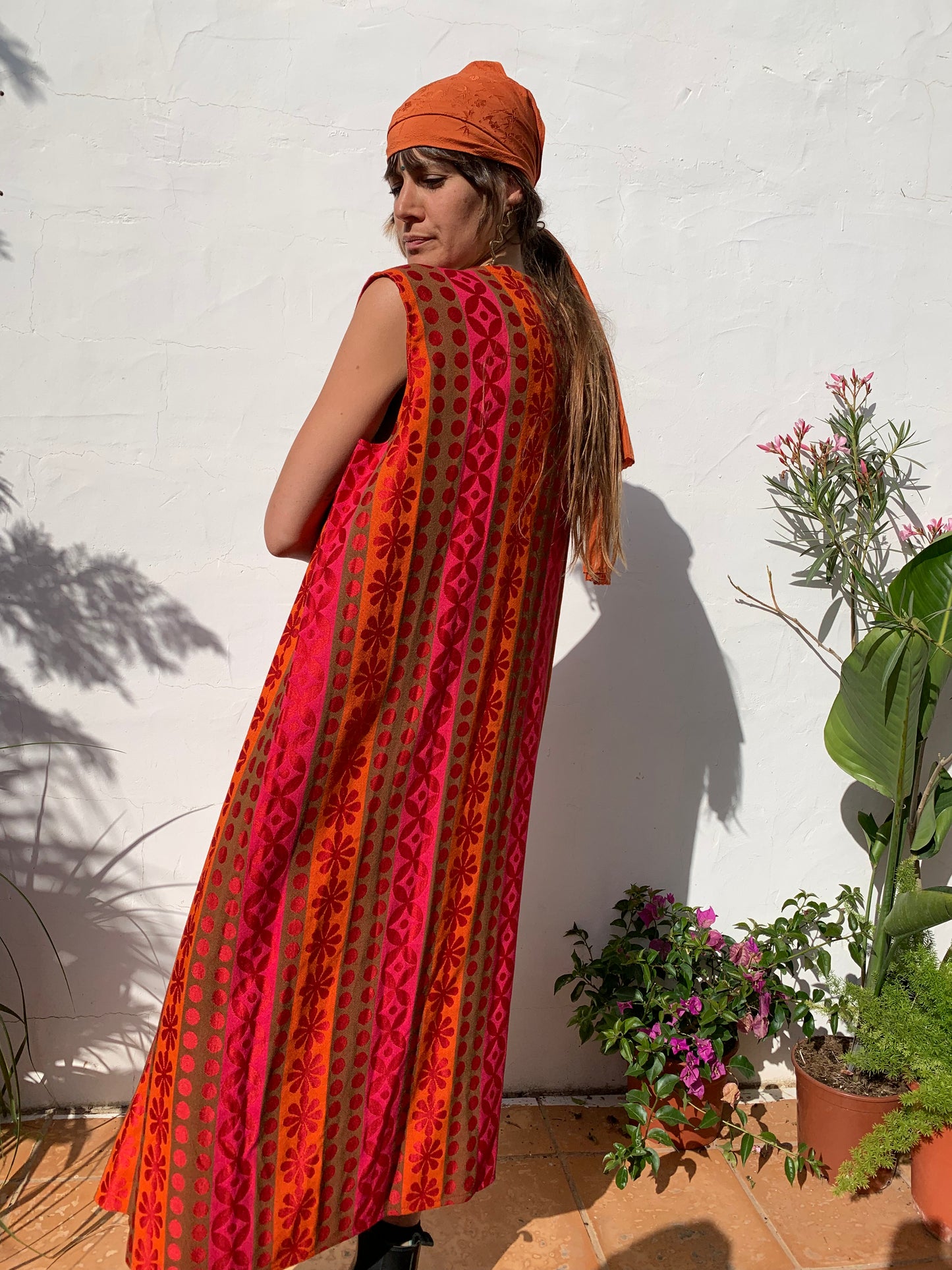 Vintage 1960’s textiles up-cycled waist coat made by Vagabond Ibiza