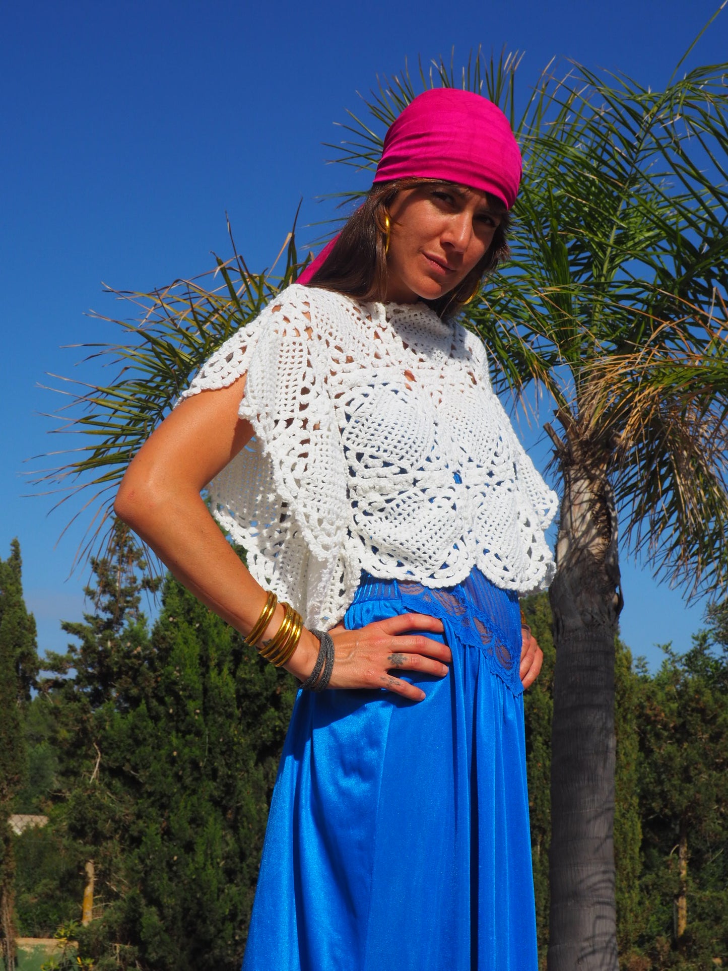 Antique handmade lace crochet up-cycled top by Vagabond Ibiza | vagabond ibiza