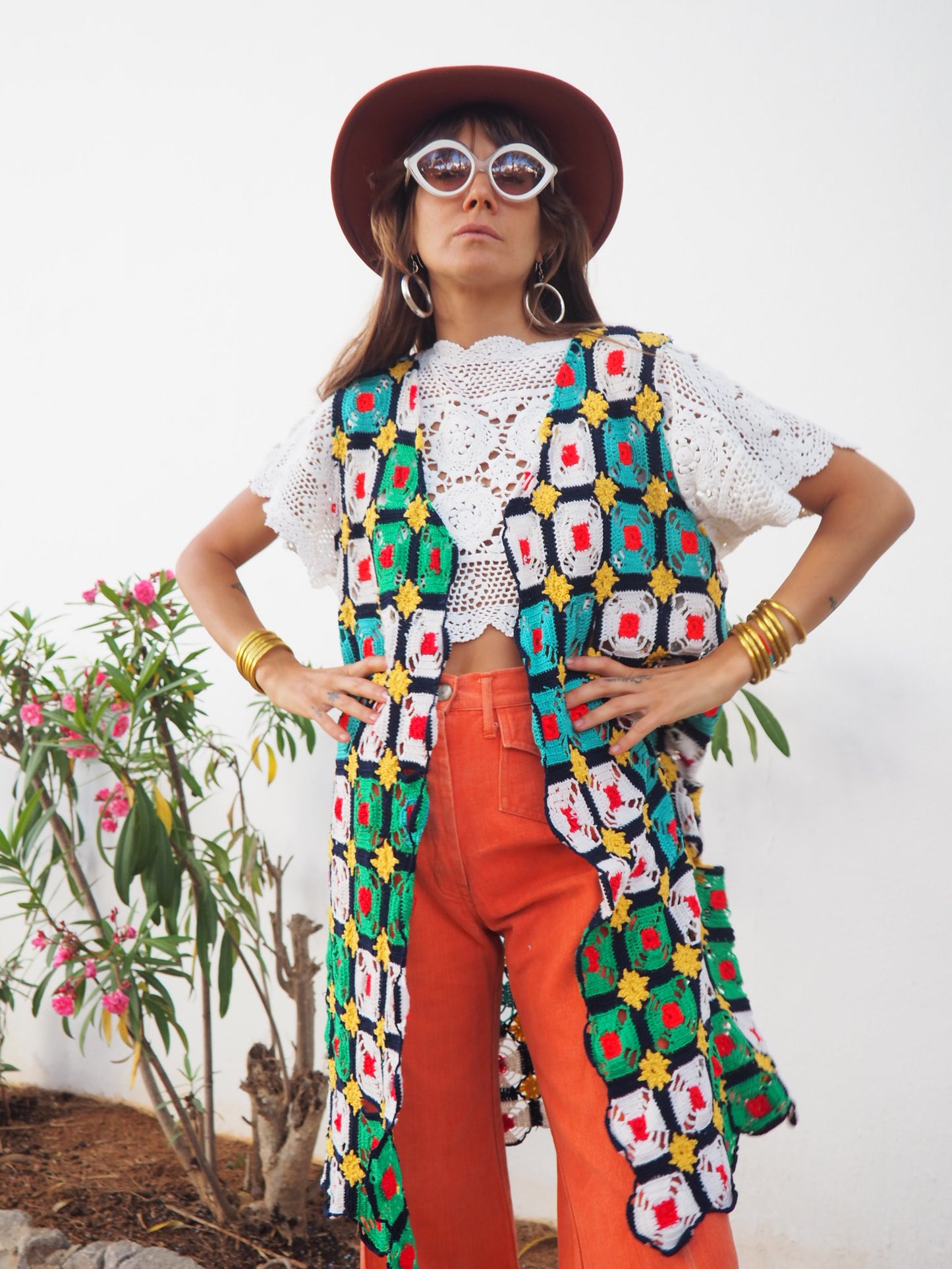 Unique Vintage handmade crochet up-cycled by Vagabond Ibiza