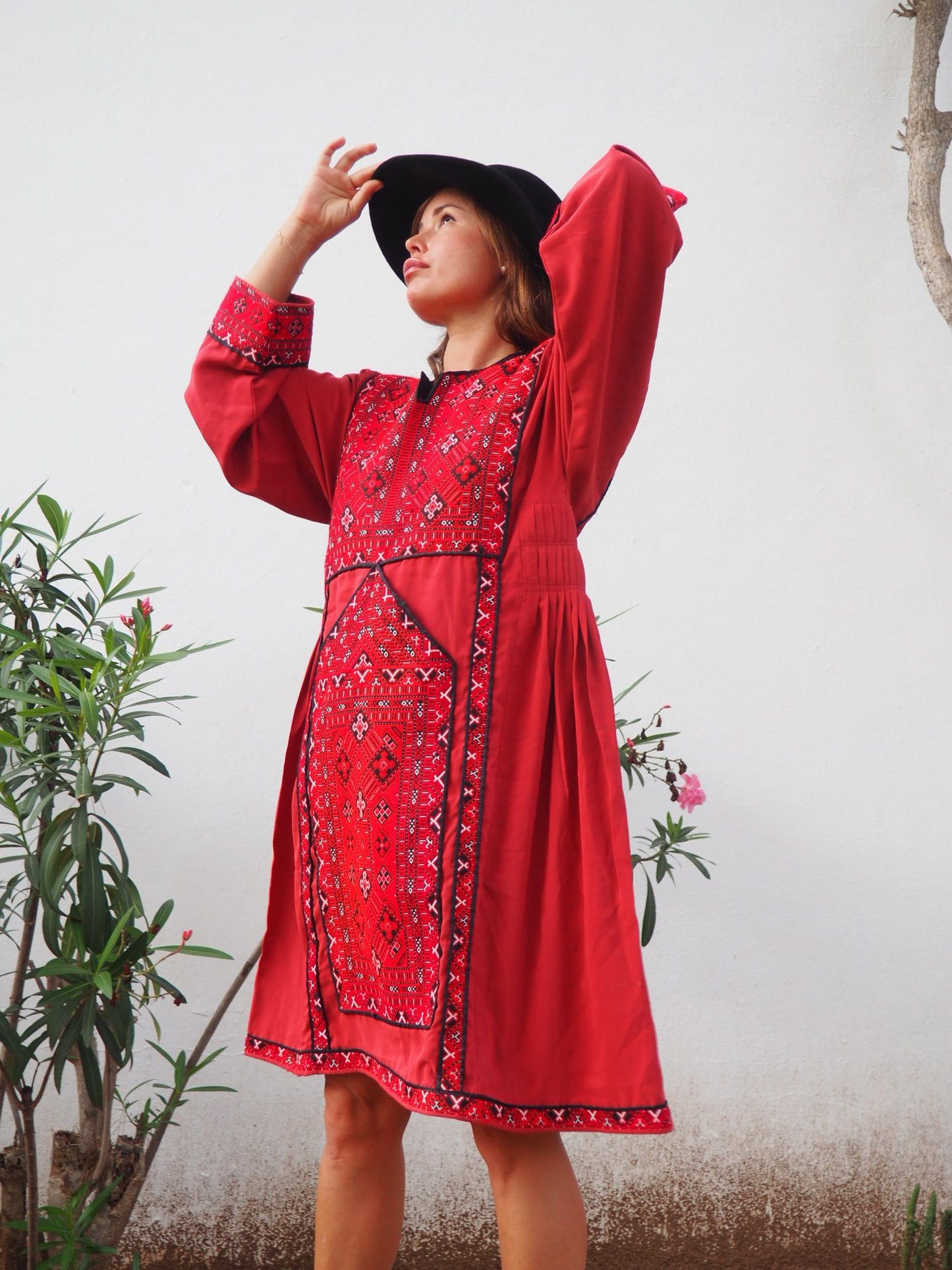 Vintage 1970’s Pakistán hand embroidered Kaftan dress